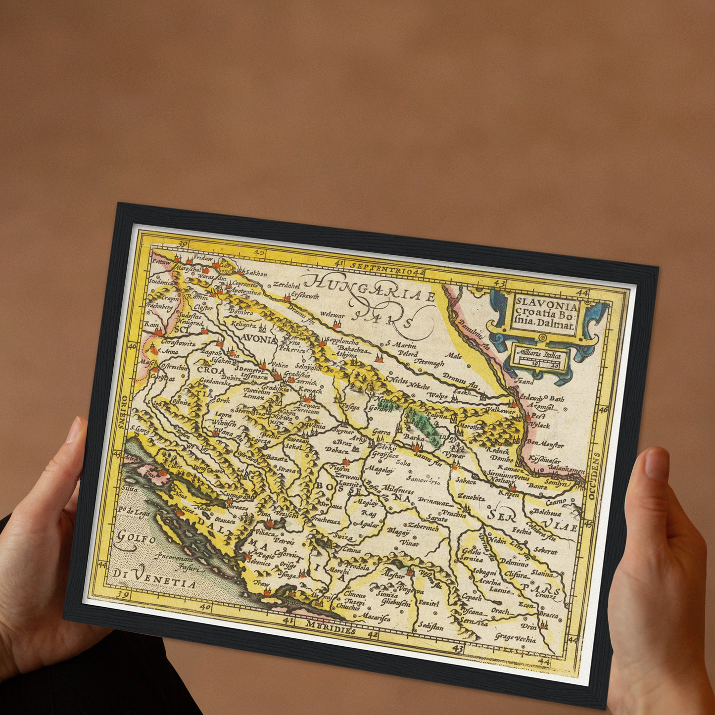 Historische Landkarte Balkan um 1609