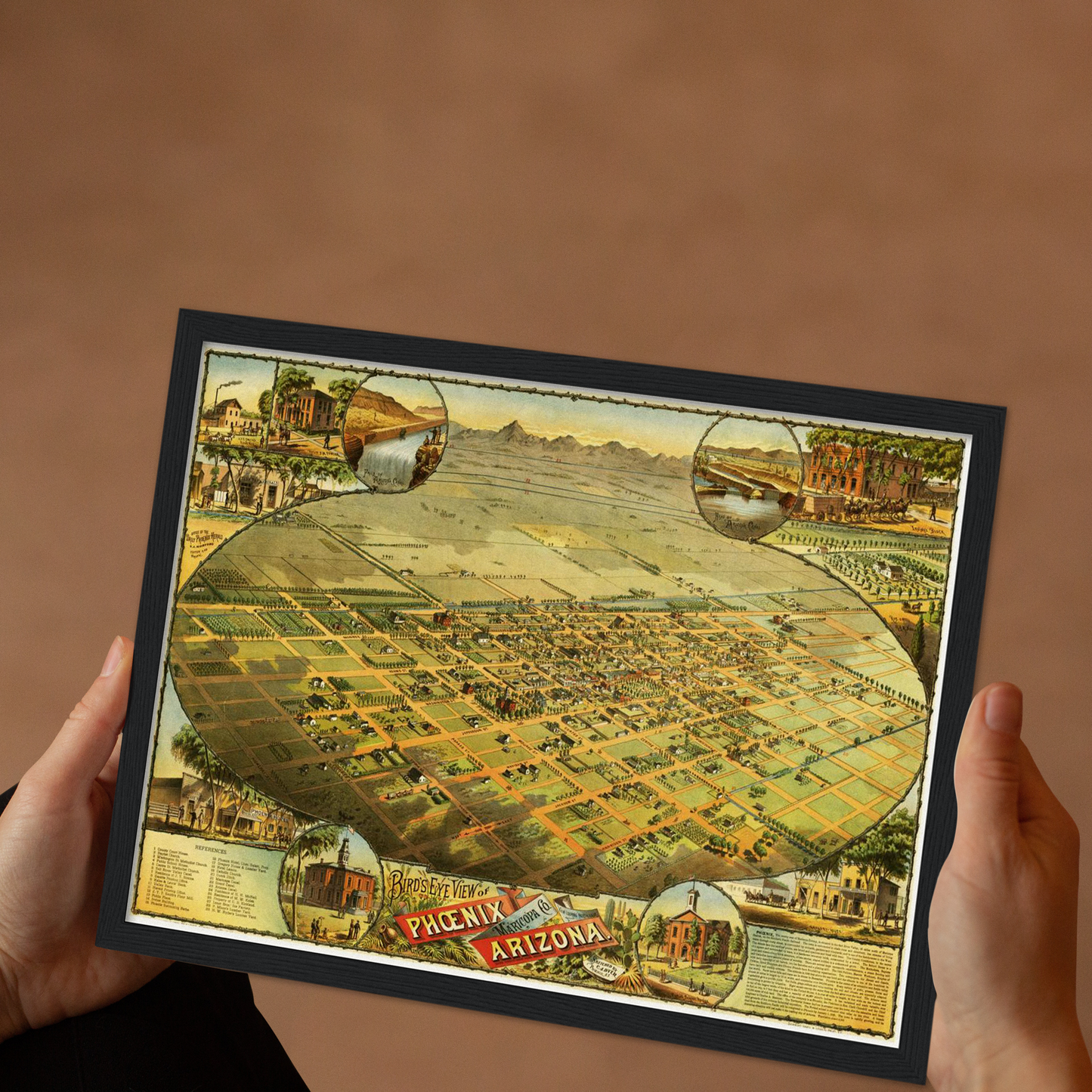 Historical city map  Test product horizontal 3 sizes