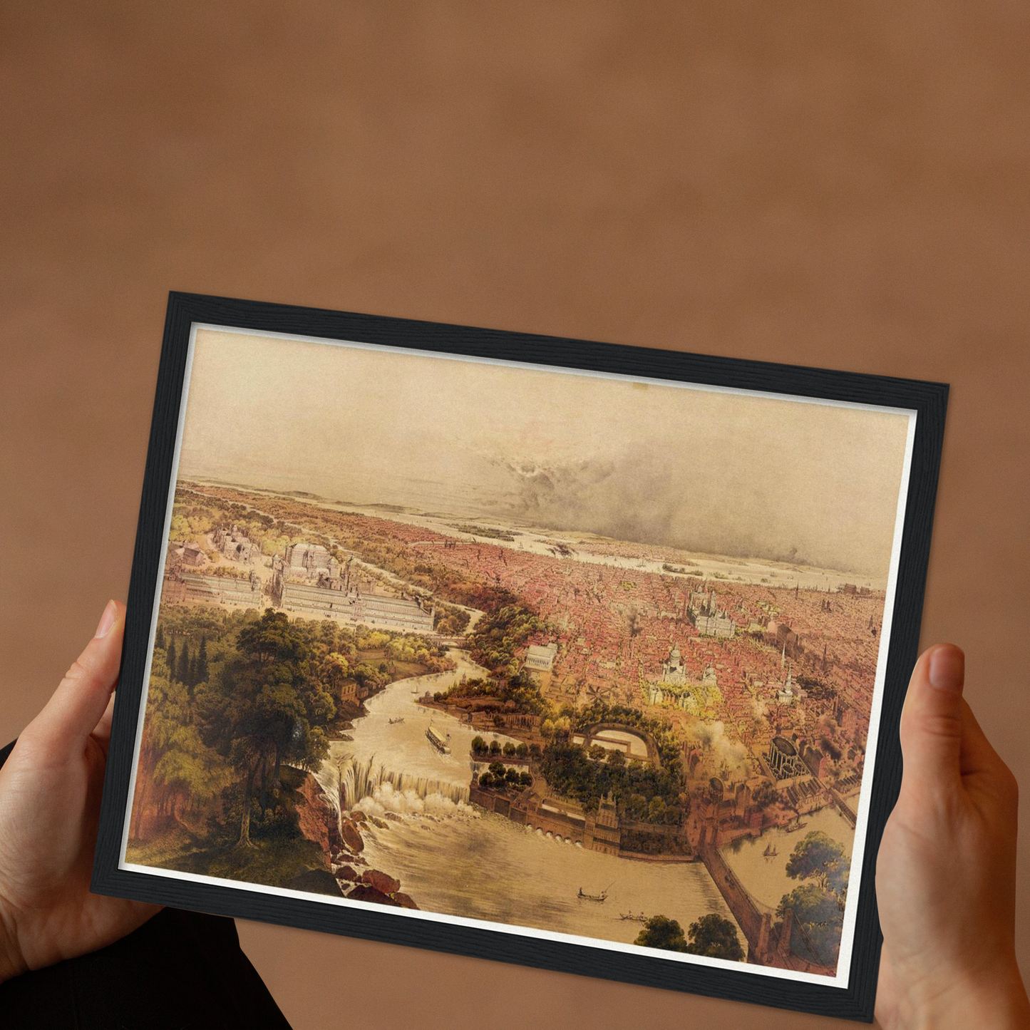 Historische Stadtansicht Philadelphia um 1875