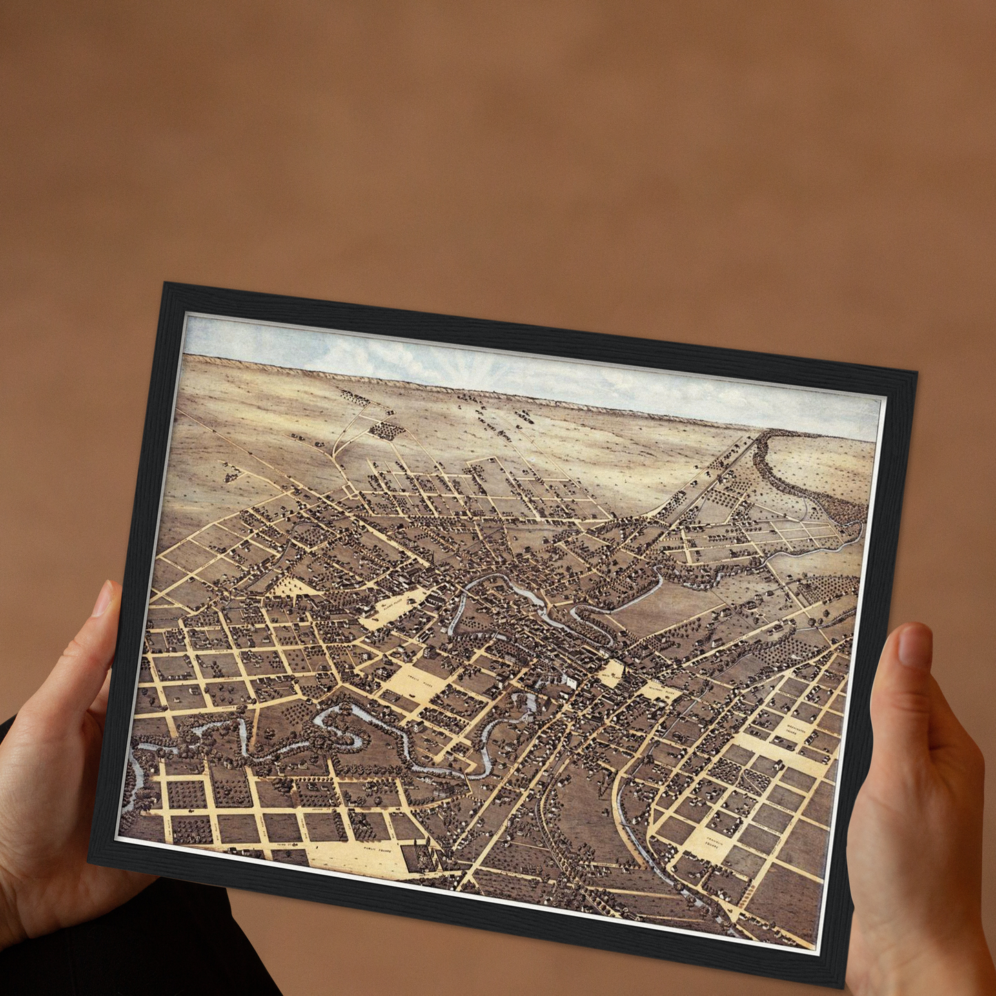 Historical city map Test product horizontal 3 sizes
