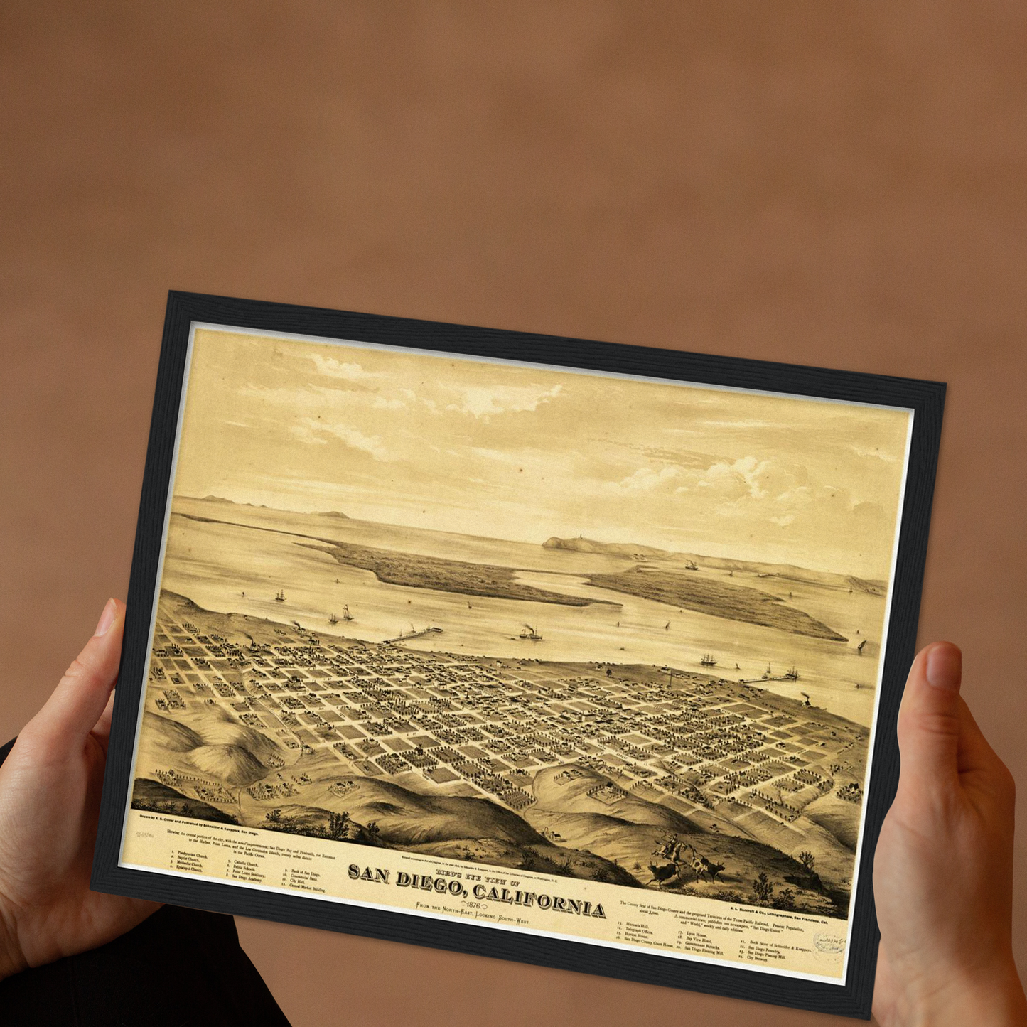 Historical city map Test product horizontal 3 sizes