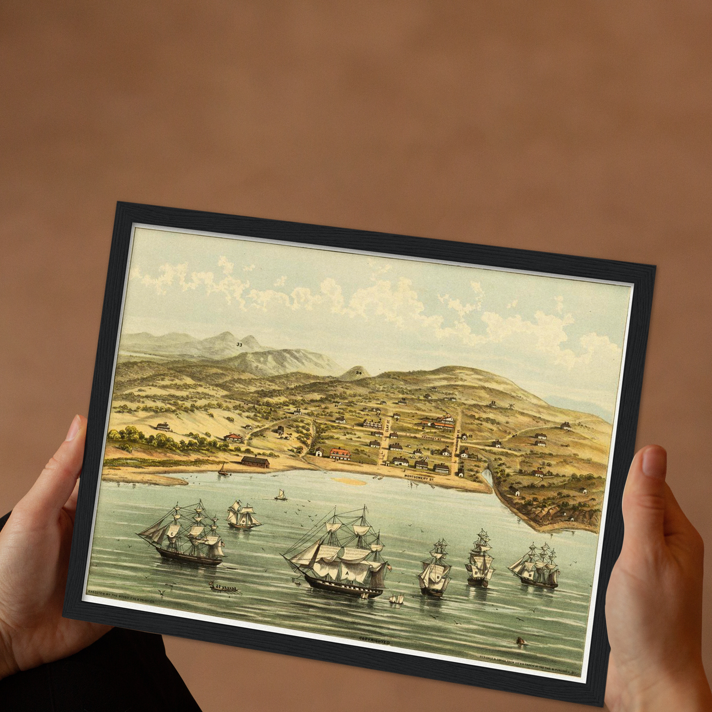 Historische Stadtansicht San Francisco um 1846