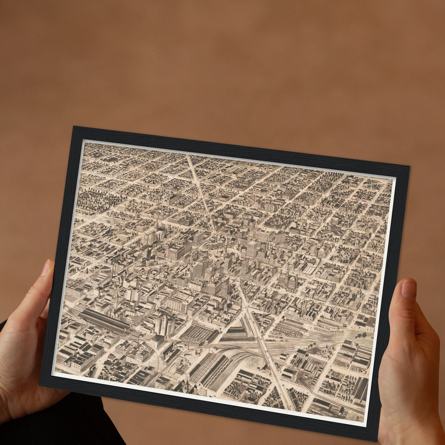 Historische Stadtansicht Indianapolis um 1913