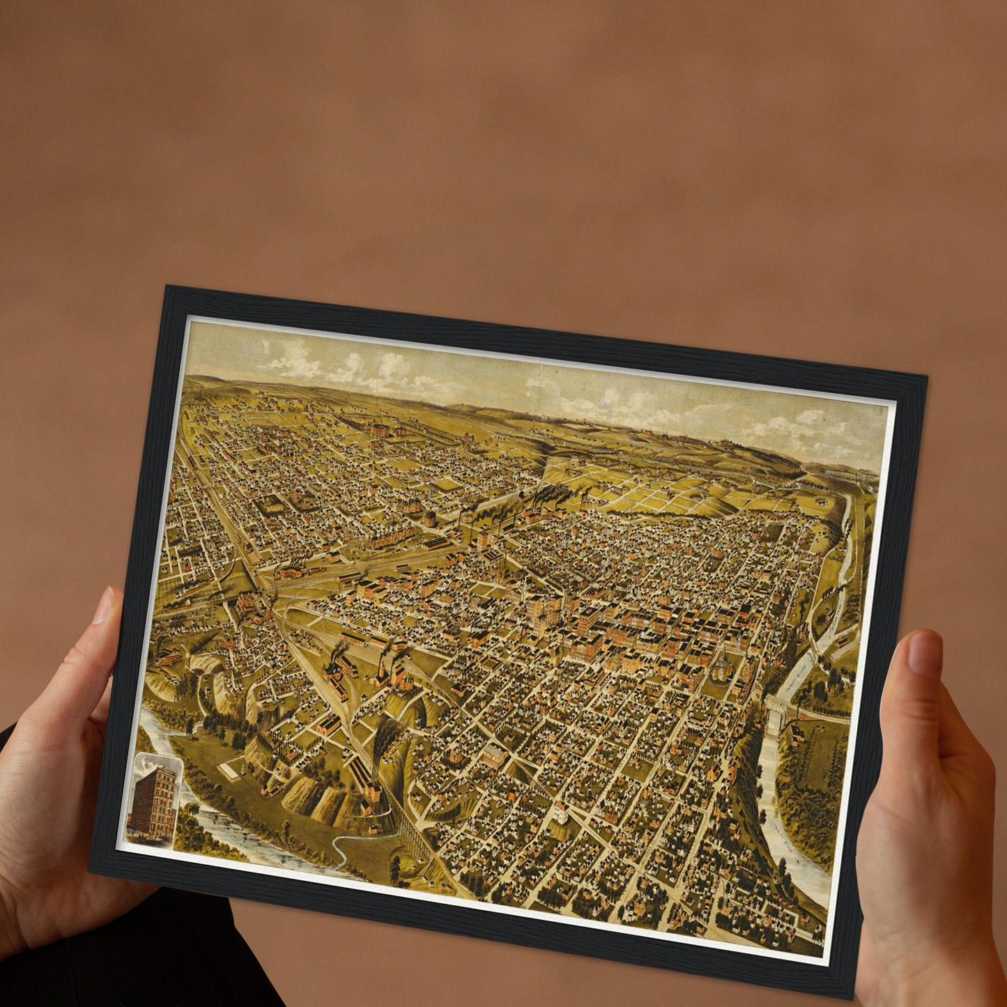 Historische Stadtansicht Fort Worth um 1891