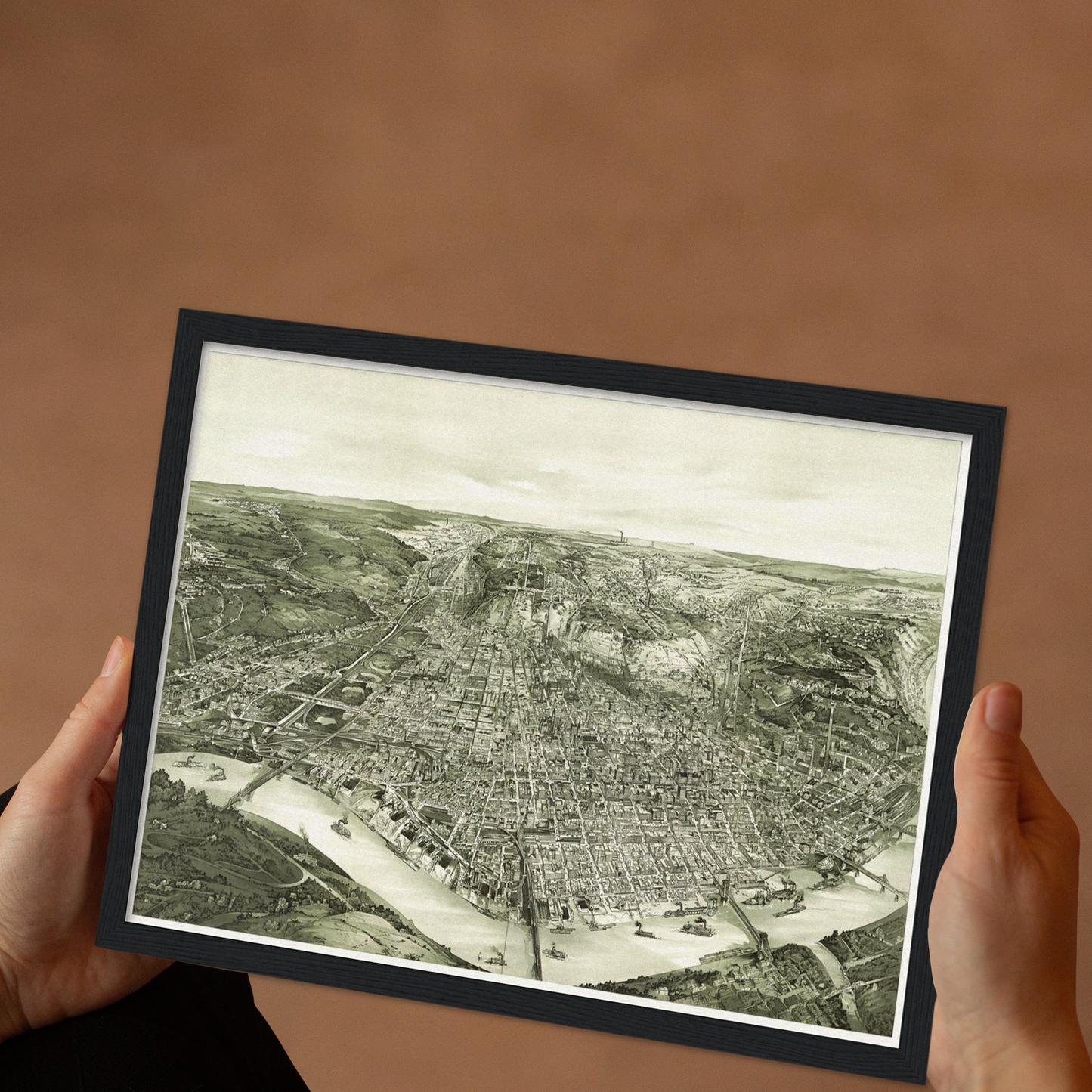 Historische Stadtansicht Cincinnati um 1900