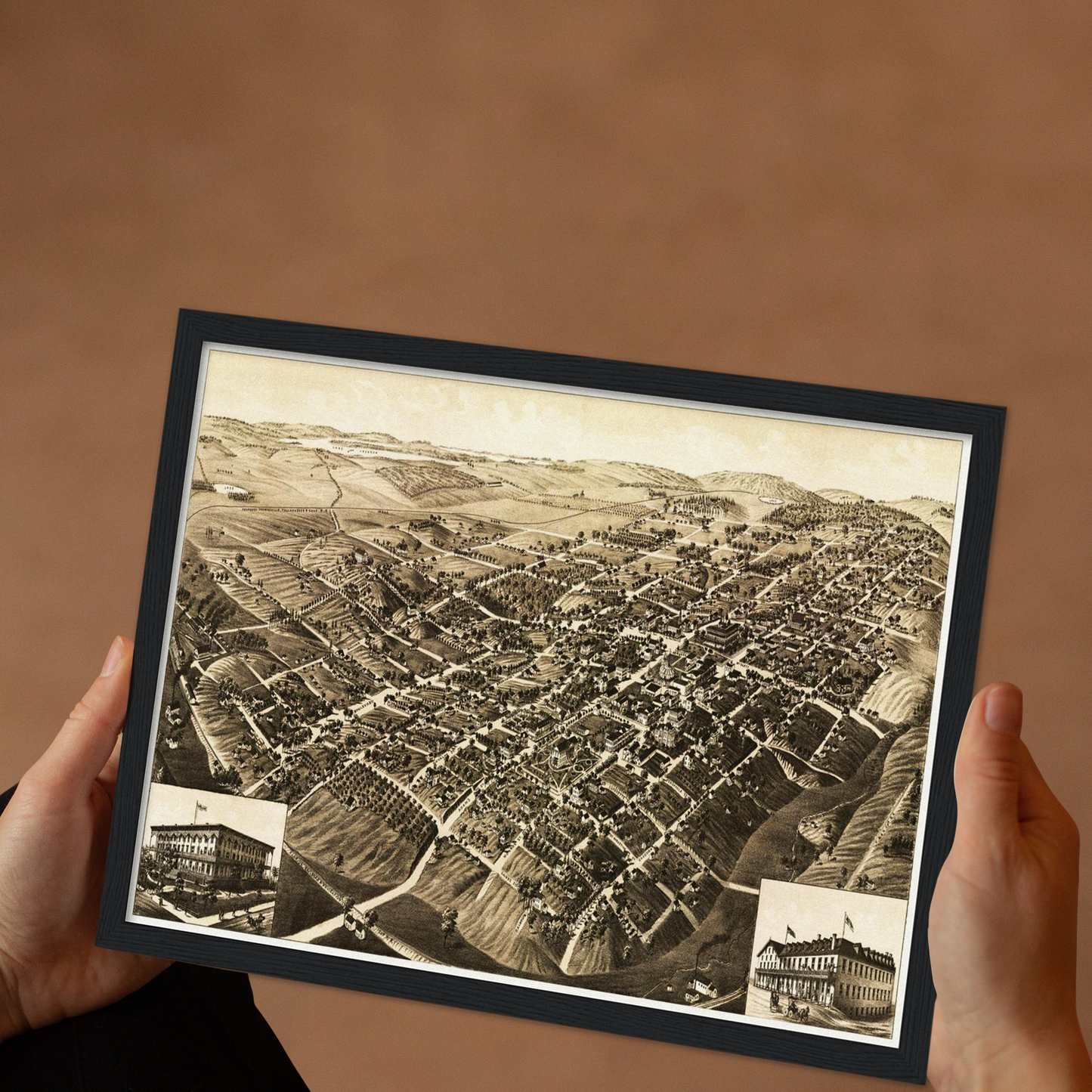 Historische Stadtansicht Tallahassee um 1885