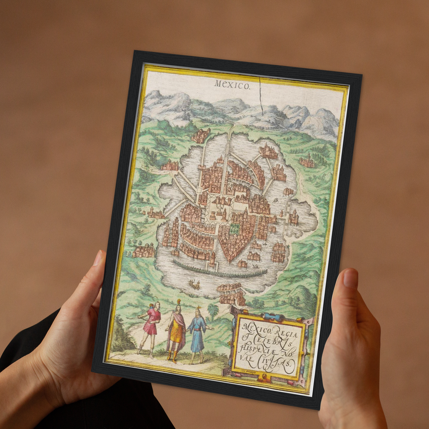 Historischer Stadtplan Mexiko-Stadt um 1570