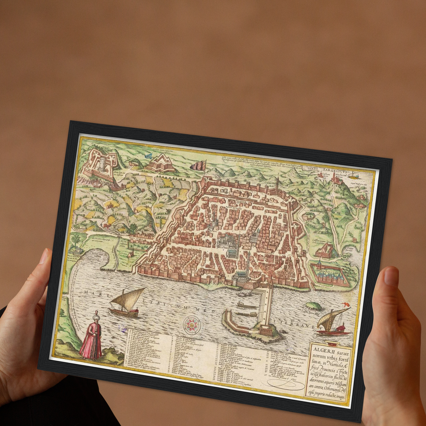 Historischer Stadtplan Algier um 1582