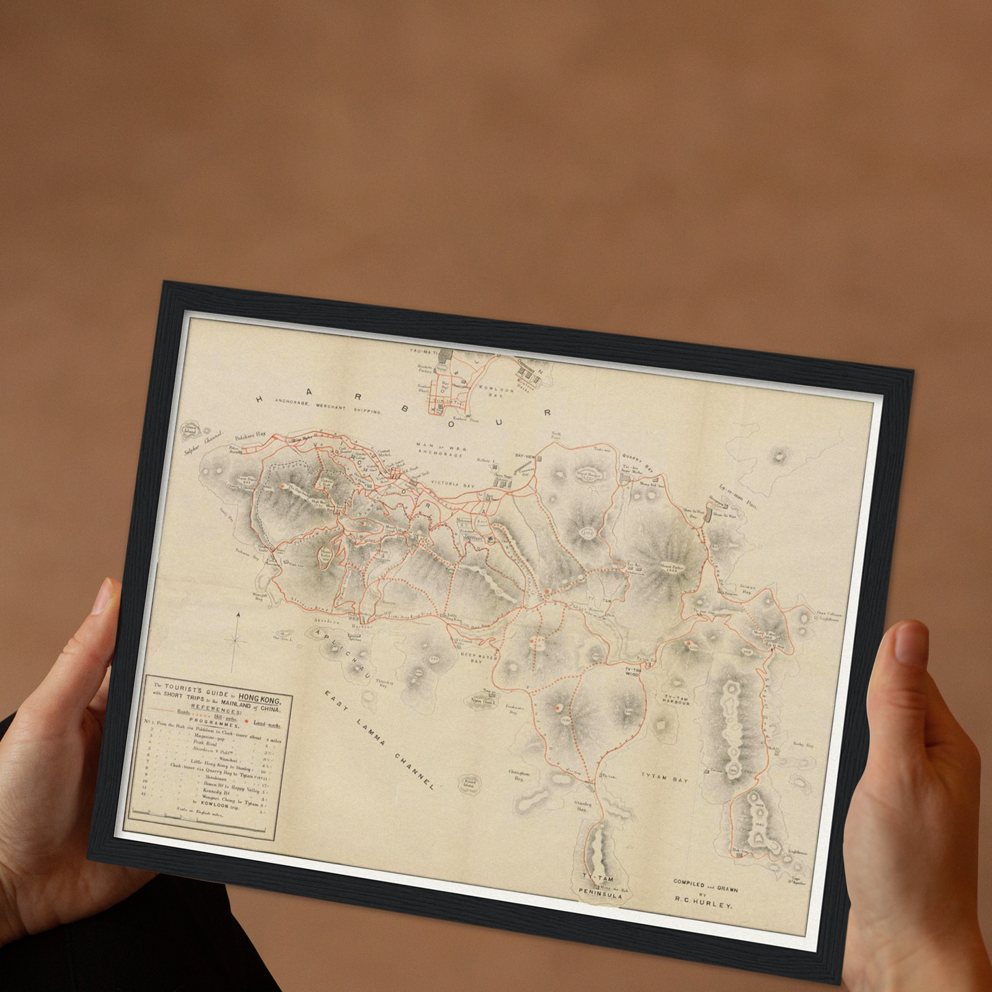 Historischer Stadtplan Hongkong um 1897