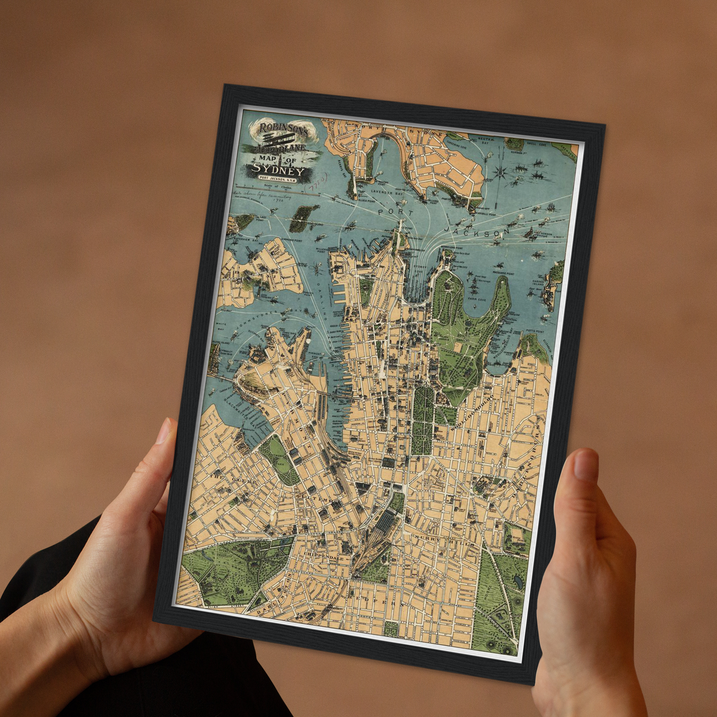 Historischer Stadtplan Sydney um 1922
