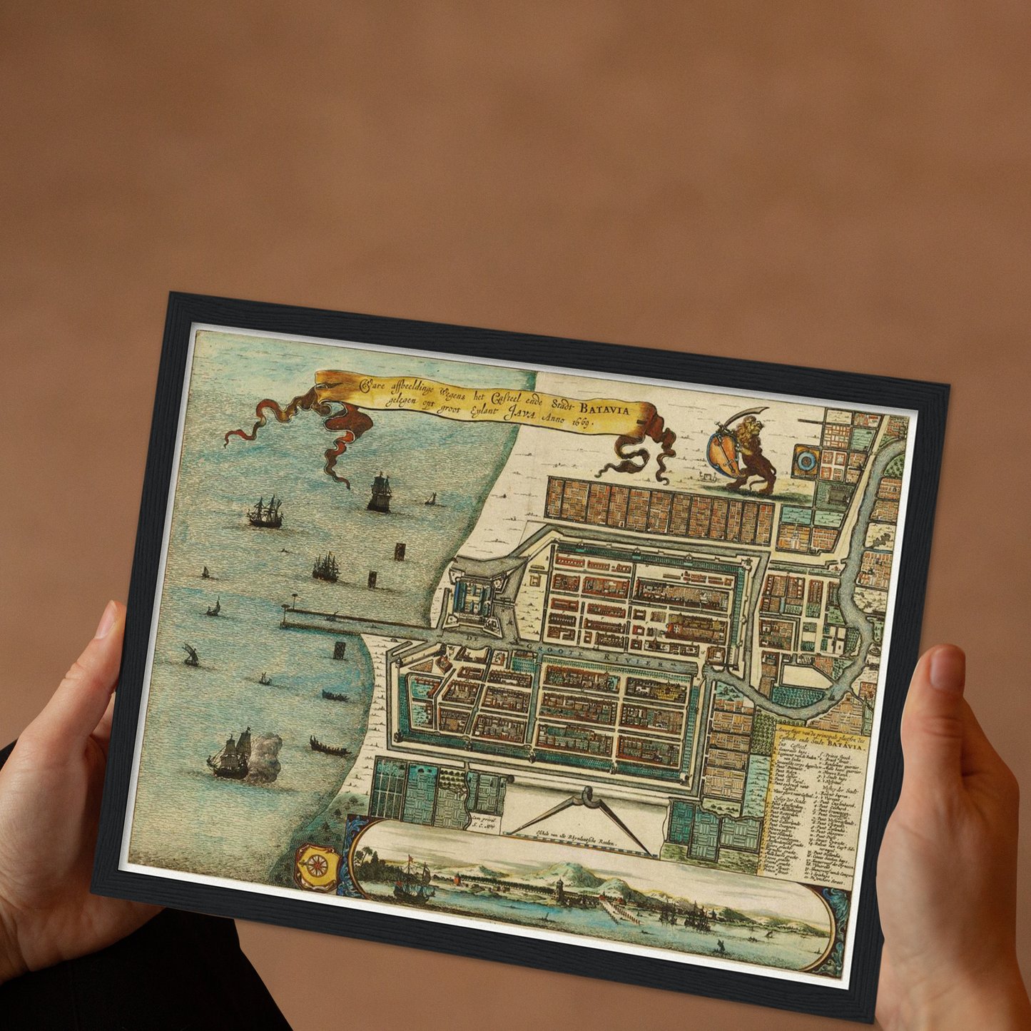 Historischer Stadtplan Jakarta um 1669