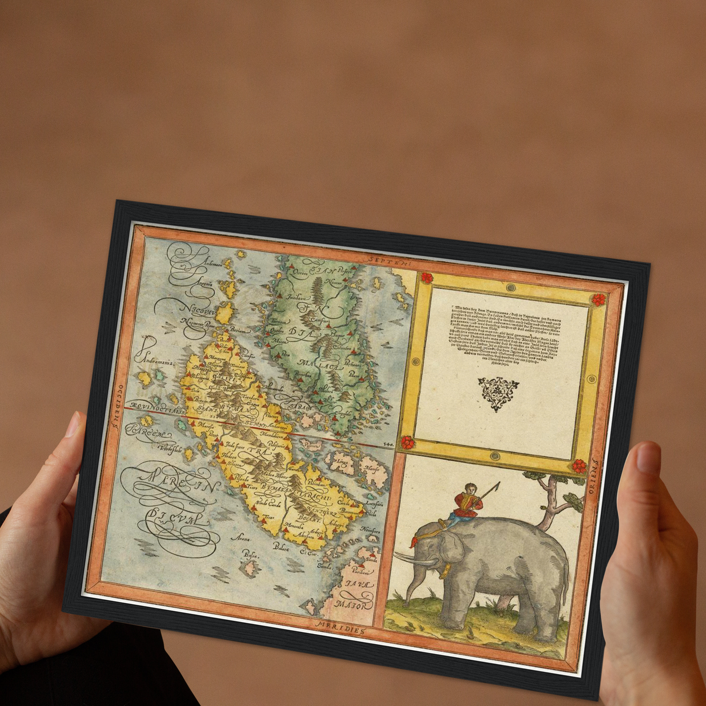 Historische Landkarte Singapur um 1580