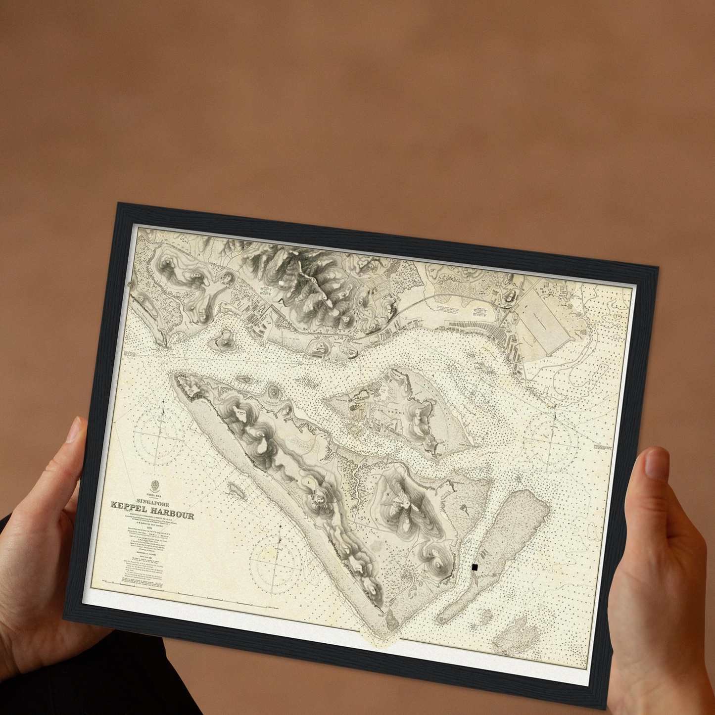 Historischer Stadtplan Singapur um 1893