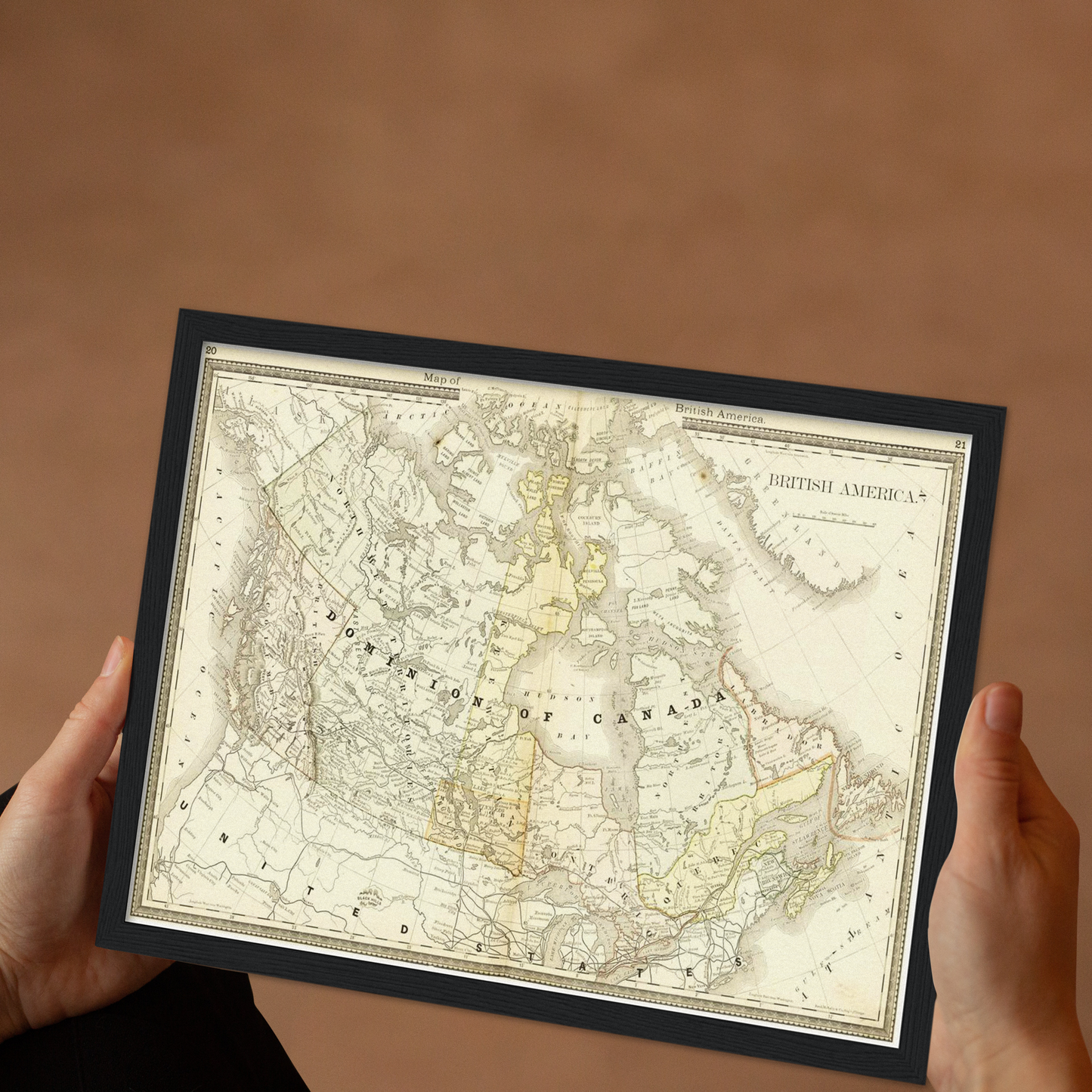 Historische Landkarte Kanada um 1882