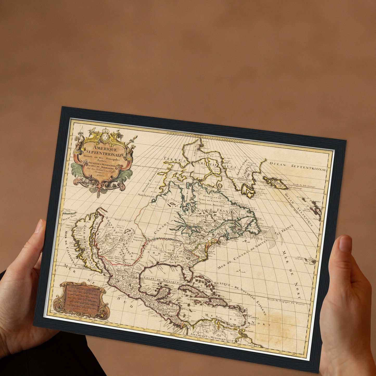 Historische Landkarte Nordamerika um 1694
