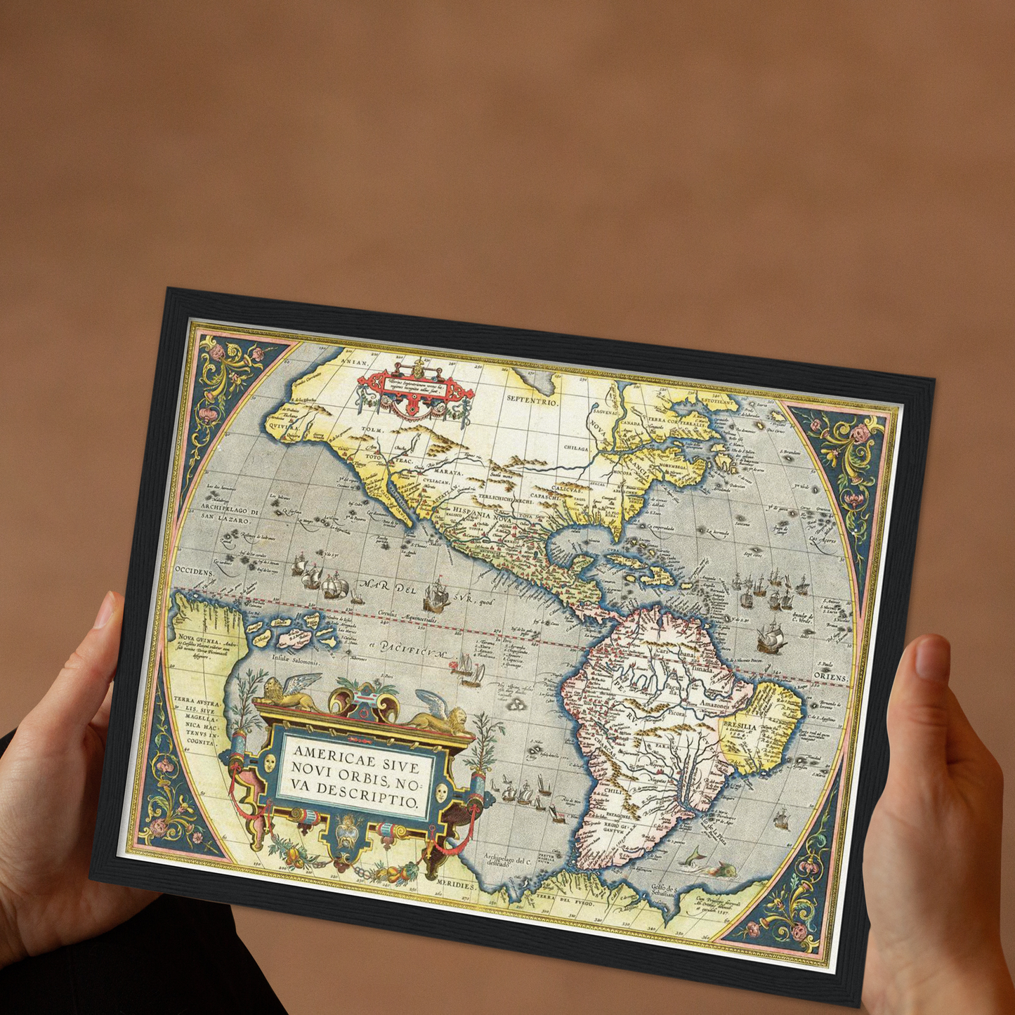 Historische Landkarte Amerika um 1570