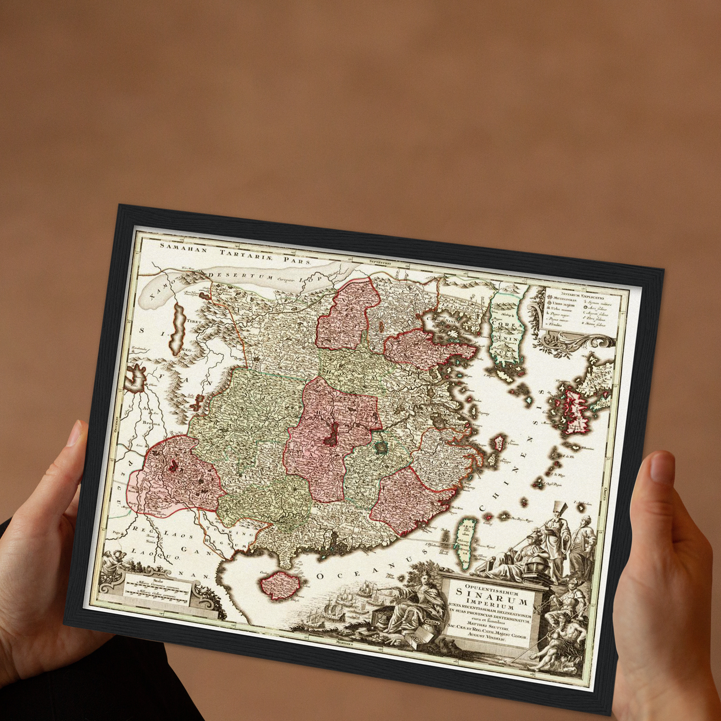 Historische Landkarte China um 1740