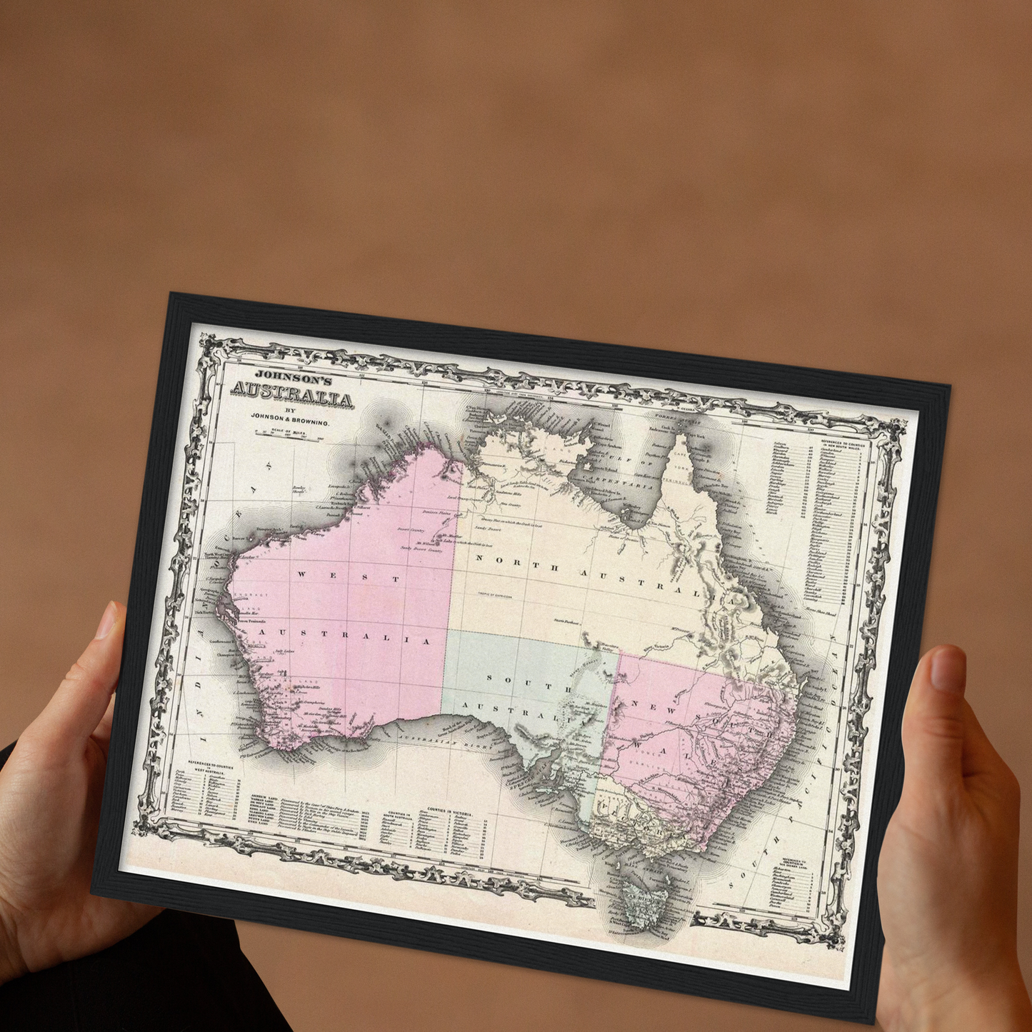 Historische Landkarte Australien um 1861