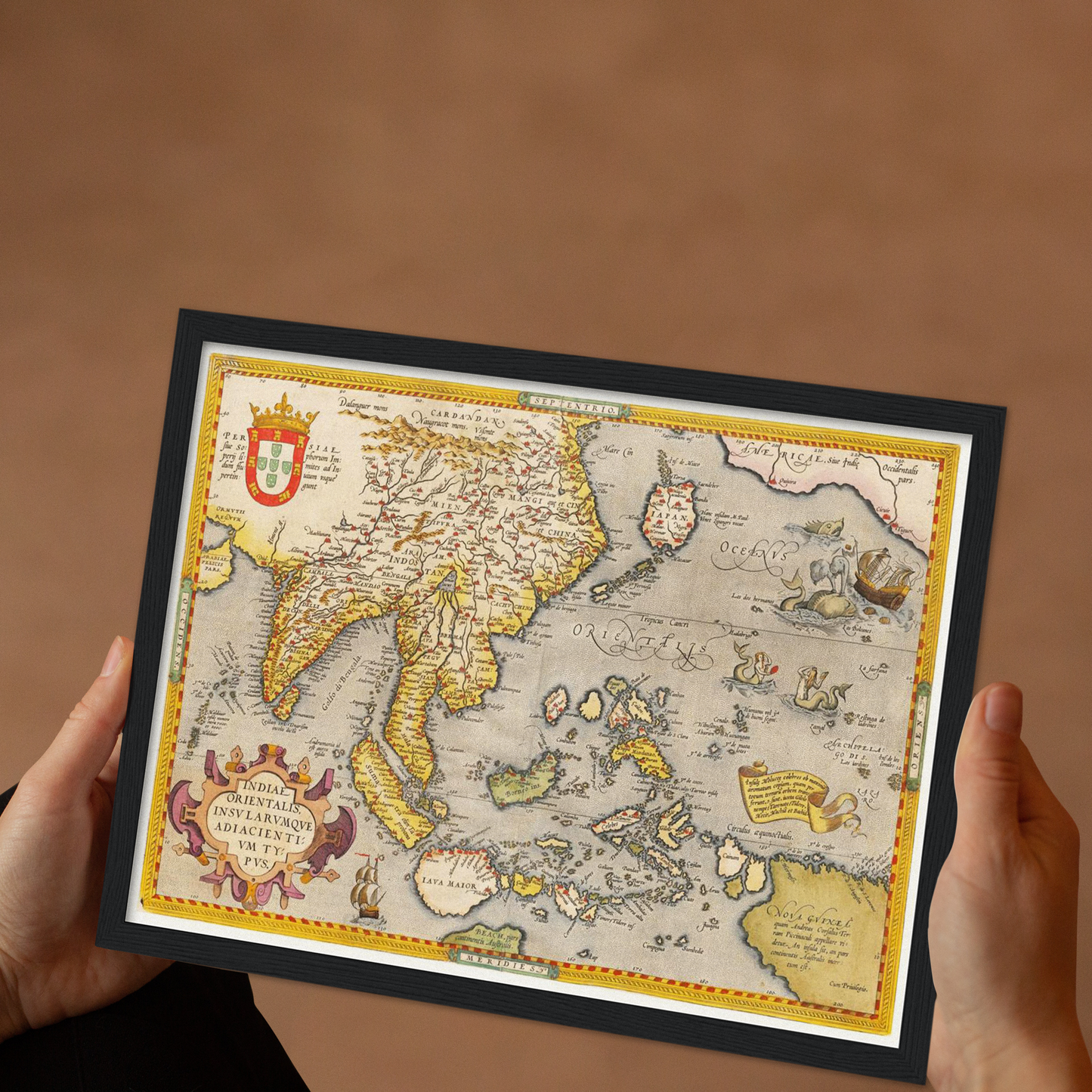 Historische Landkarte Südostasien um 1609