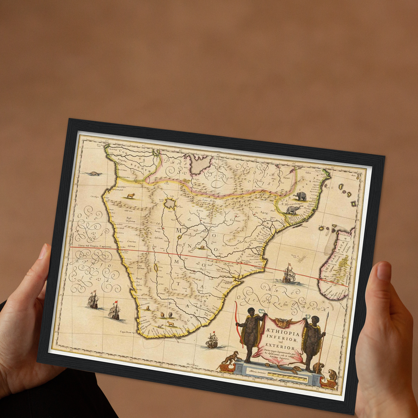Historische Landkarte Südafrika um 1635