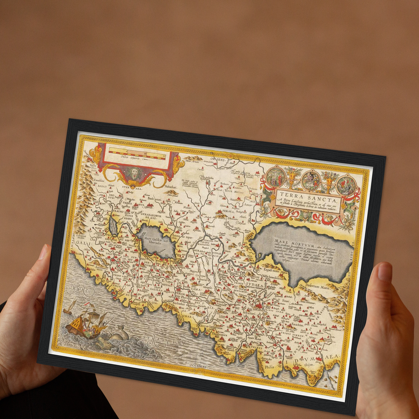 Historische Landkarte Heiliges Land um 1609