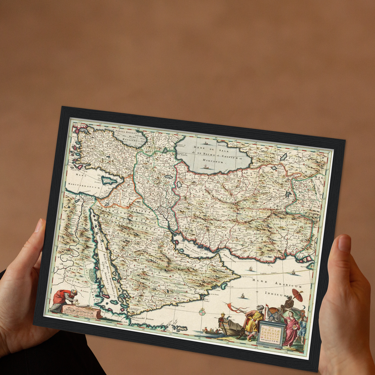 Historische Landkarte Arabien & Persien um 1680
