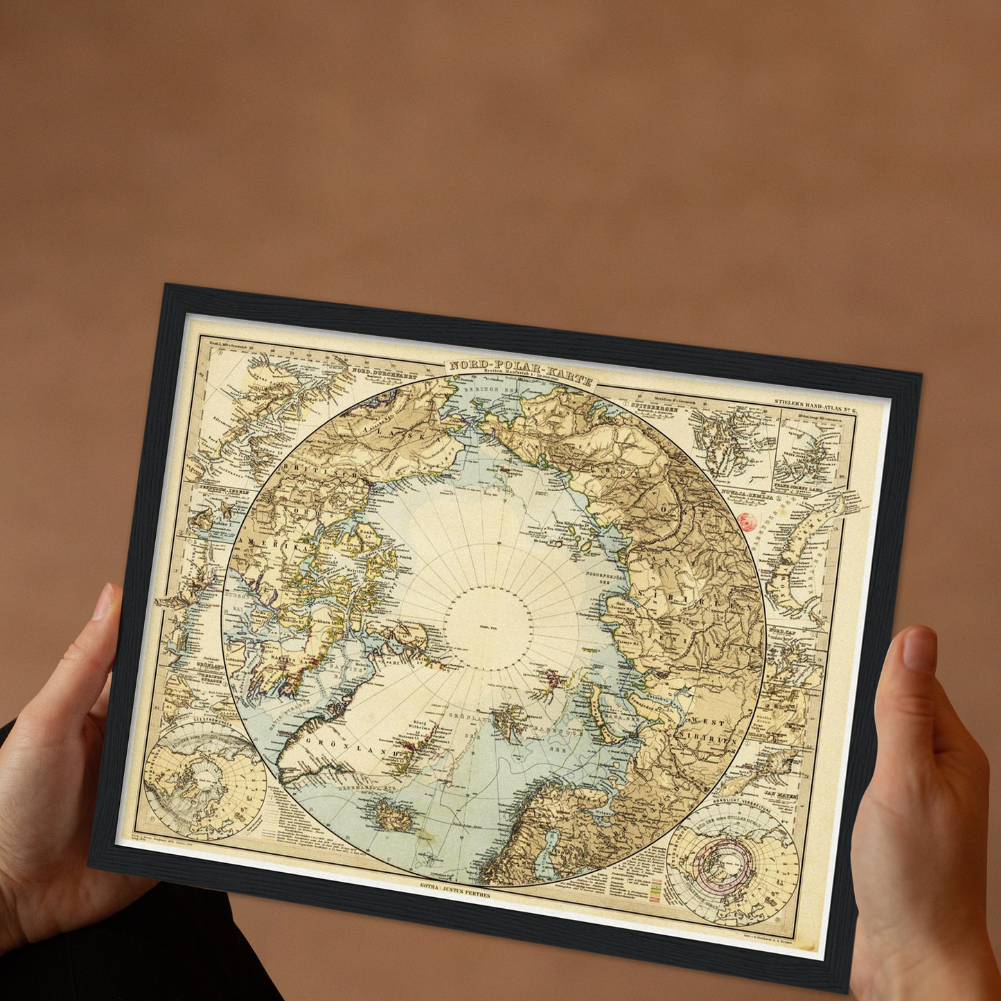 Historische Landkarte Arktis um 1885