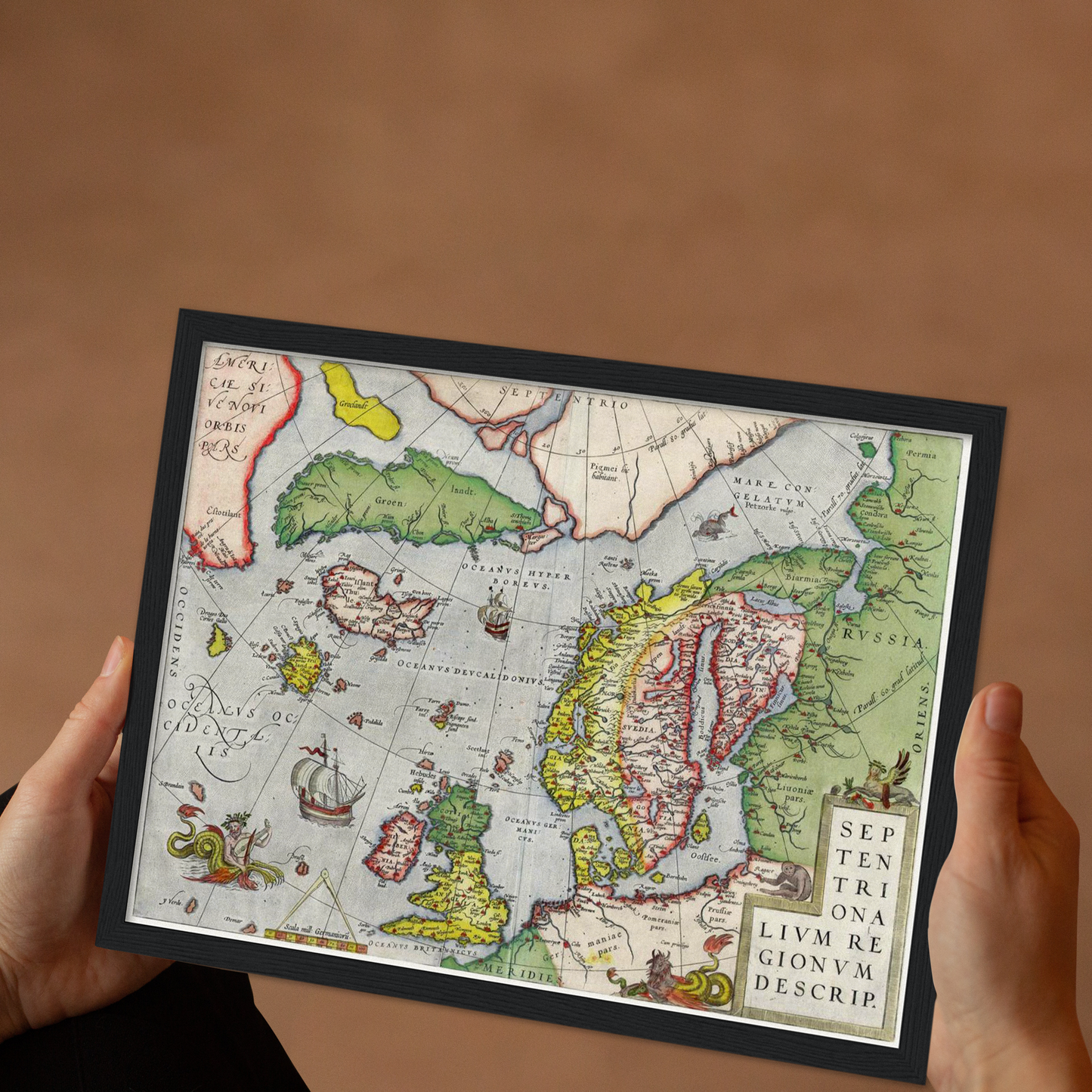 Historische Landkarte Nordeuropa um 1580