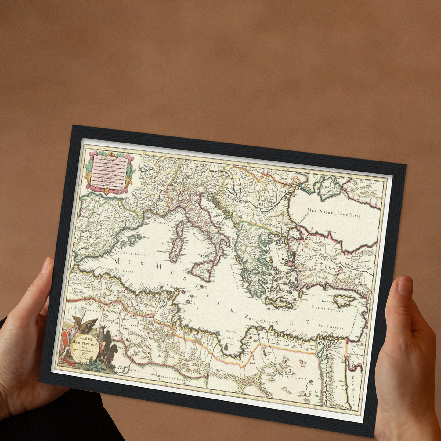 Historische Landkarte Südeuropa um 1700