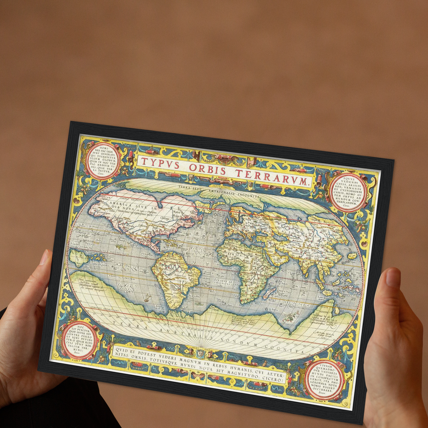 Historische Weltkarte um 1570