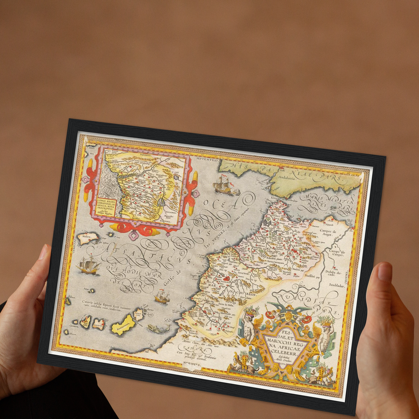 Historische Landkarte Marokko um 1609