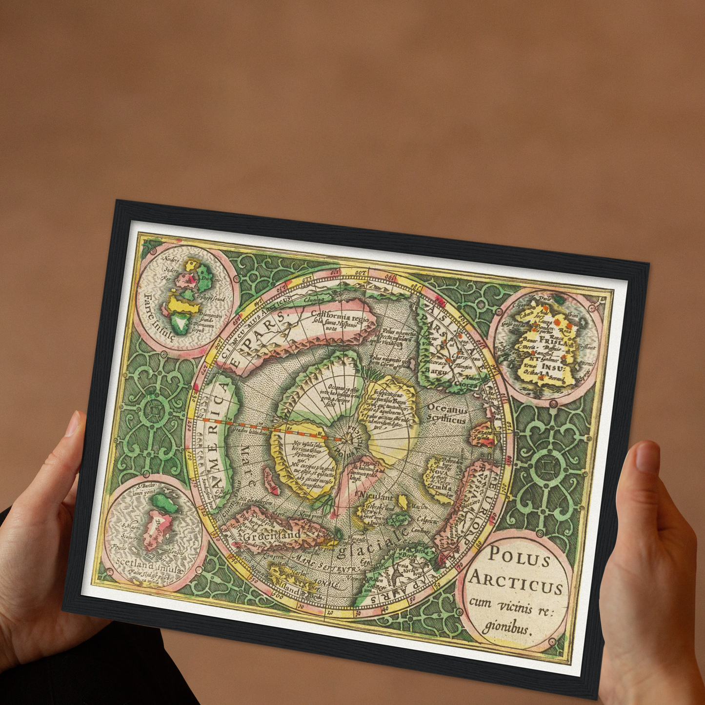 Historische Landkarte Arktis um 1609