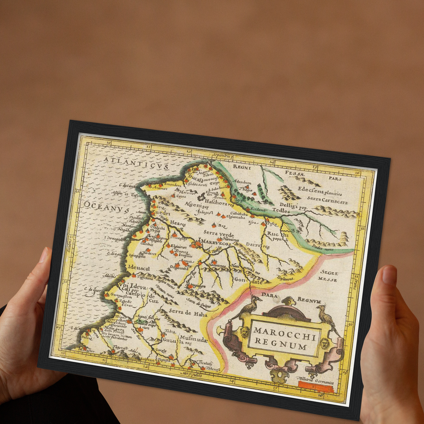 Historische Landkarte Marrakesch um 1609