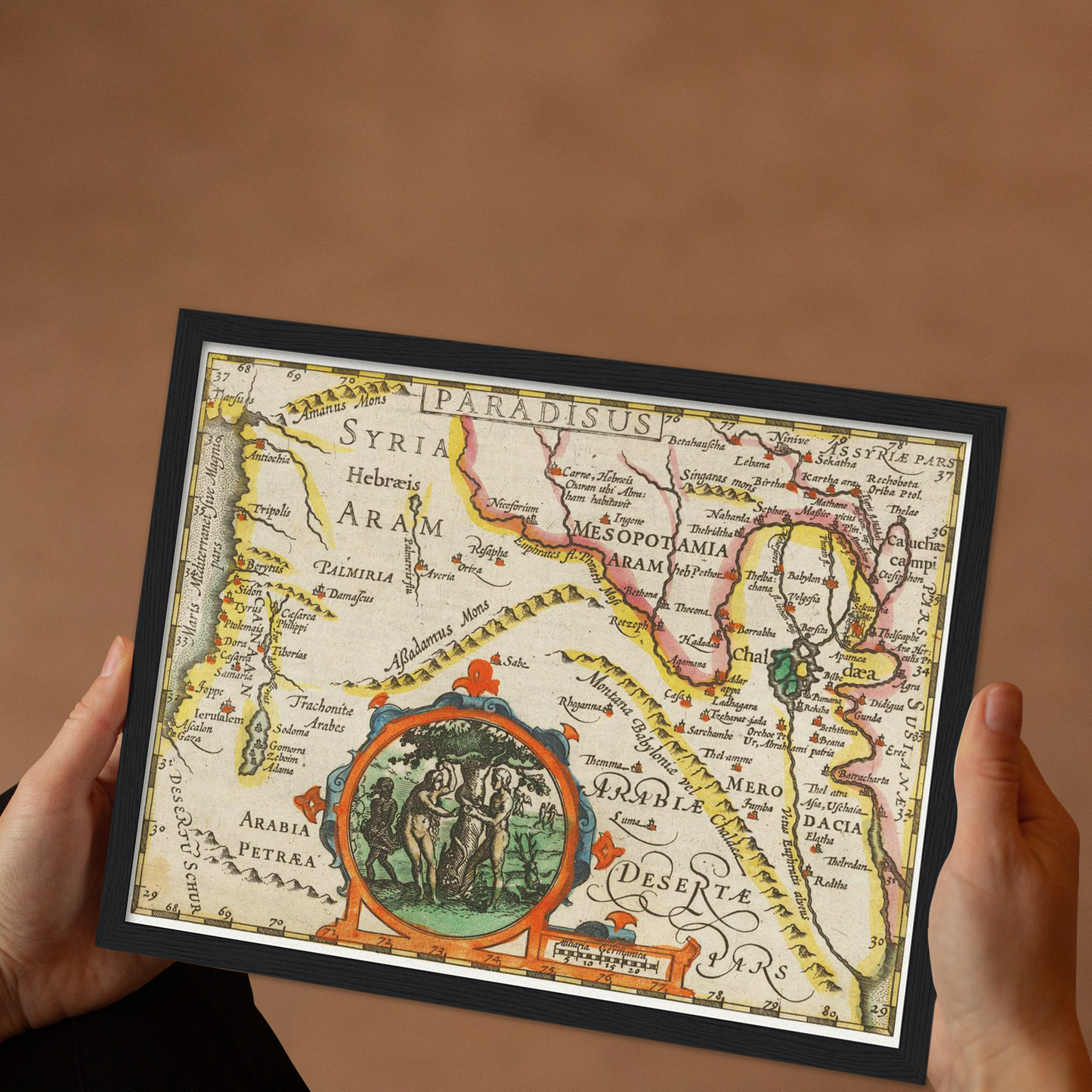 Historische Landkarte Syrien um 1609