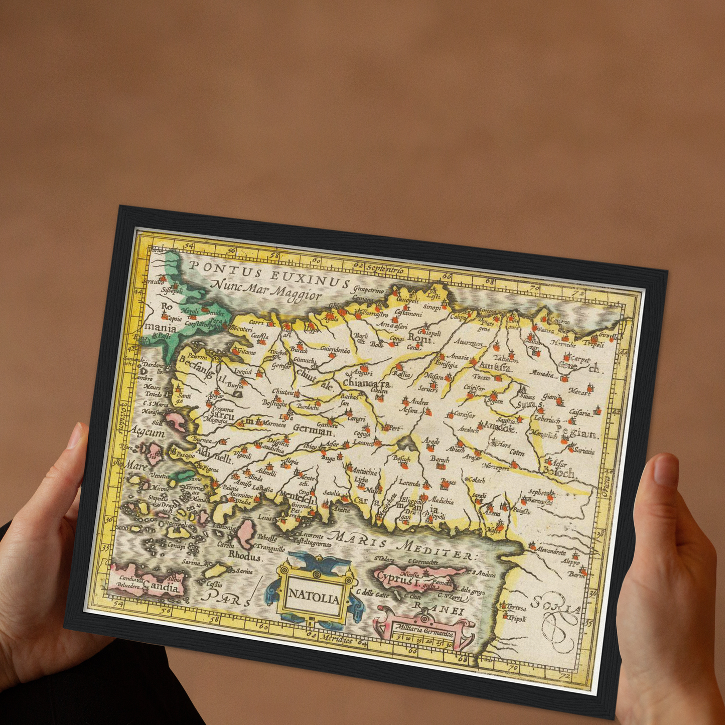 Historische Landkarte Türkei um 1609