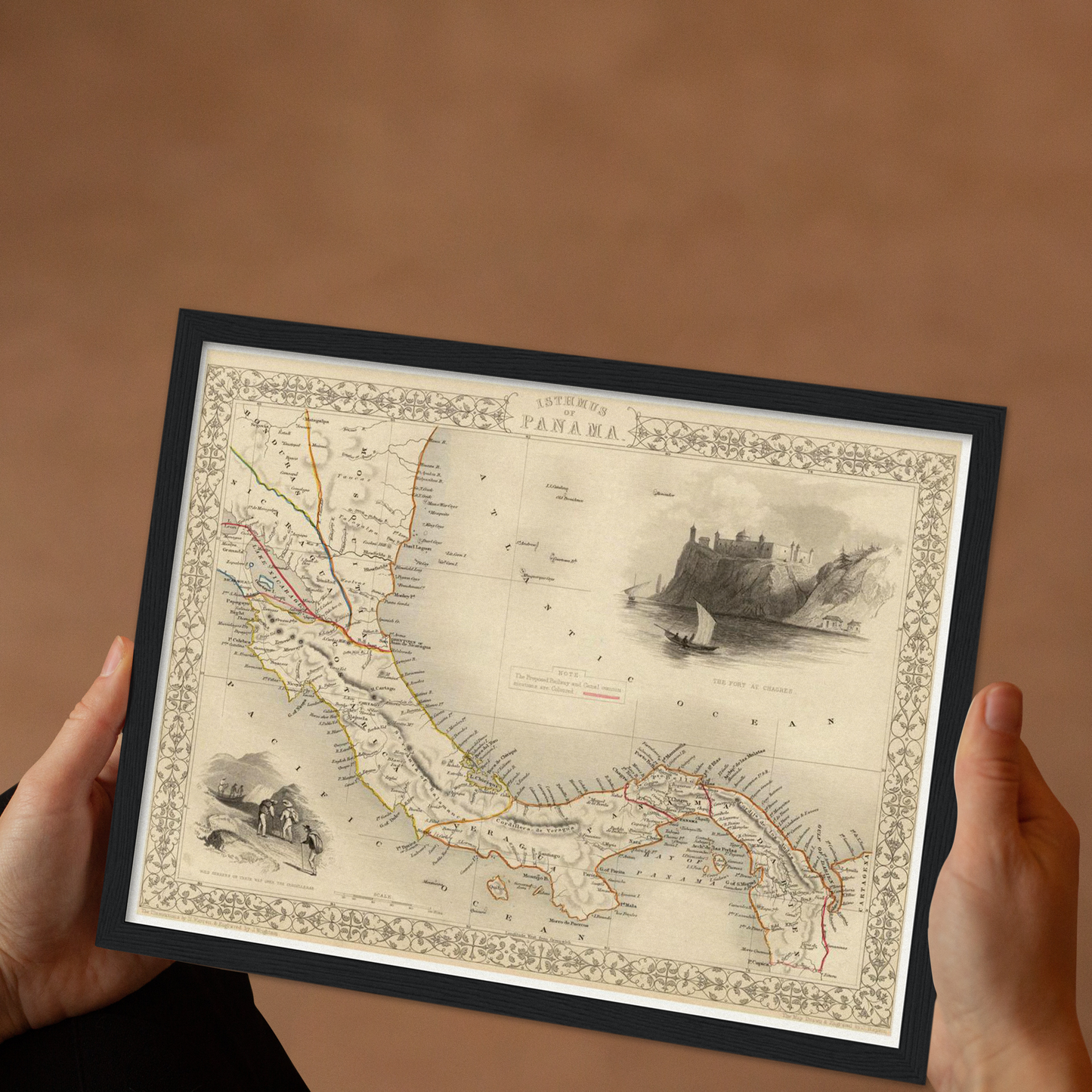 Historische Landkarte Panama um 1850