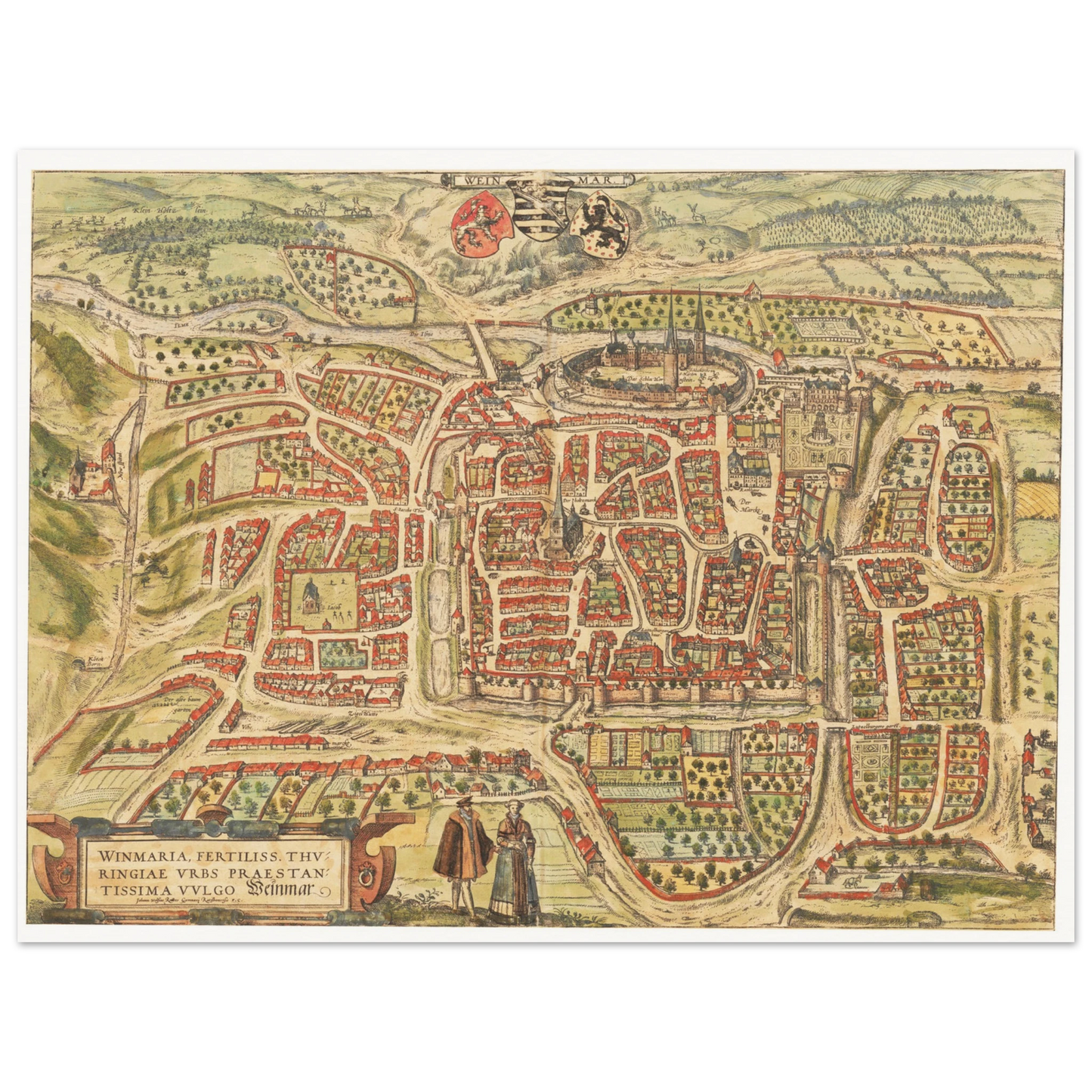 Historical city map Test product horizontal 3 sizes