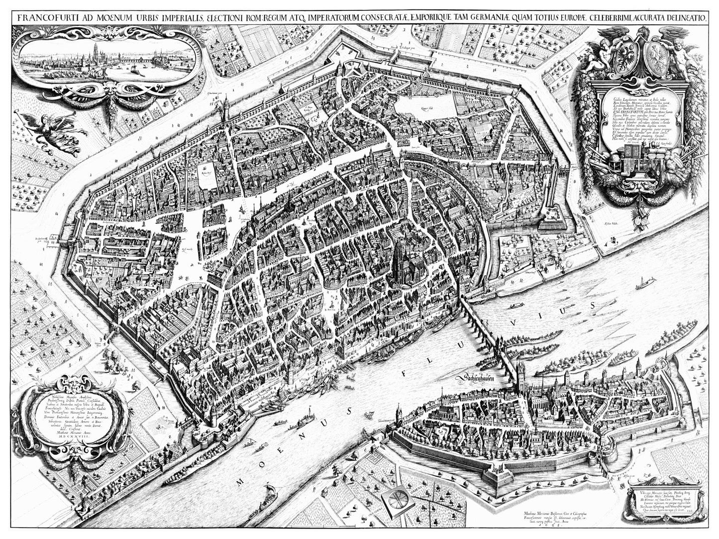 Historischer Stadtplan Frankfurt am Main um 1628