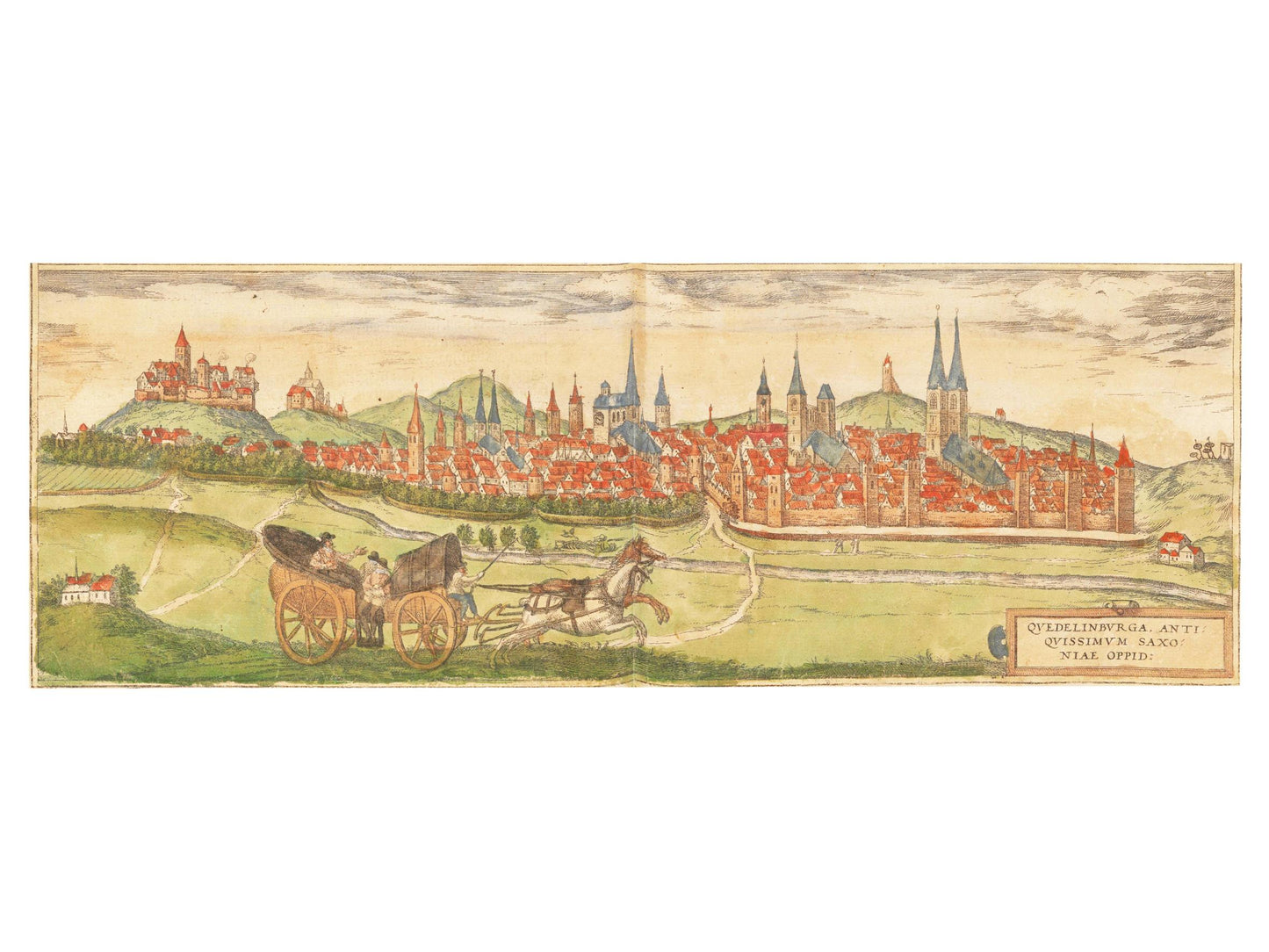 Historische Stadtansicht Quedlinburg um 1582
