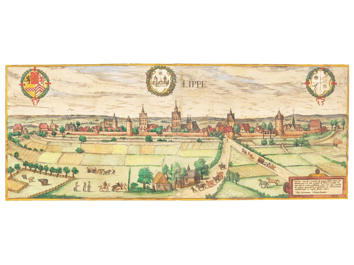 Historische Stadtansicht Lippe um 1592