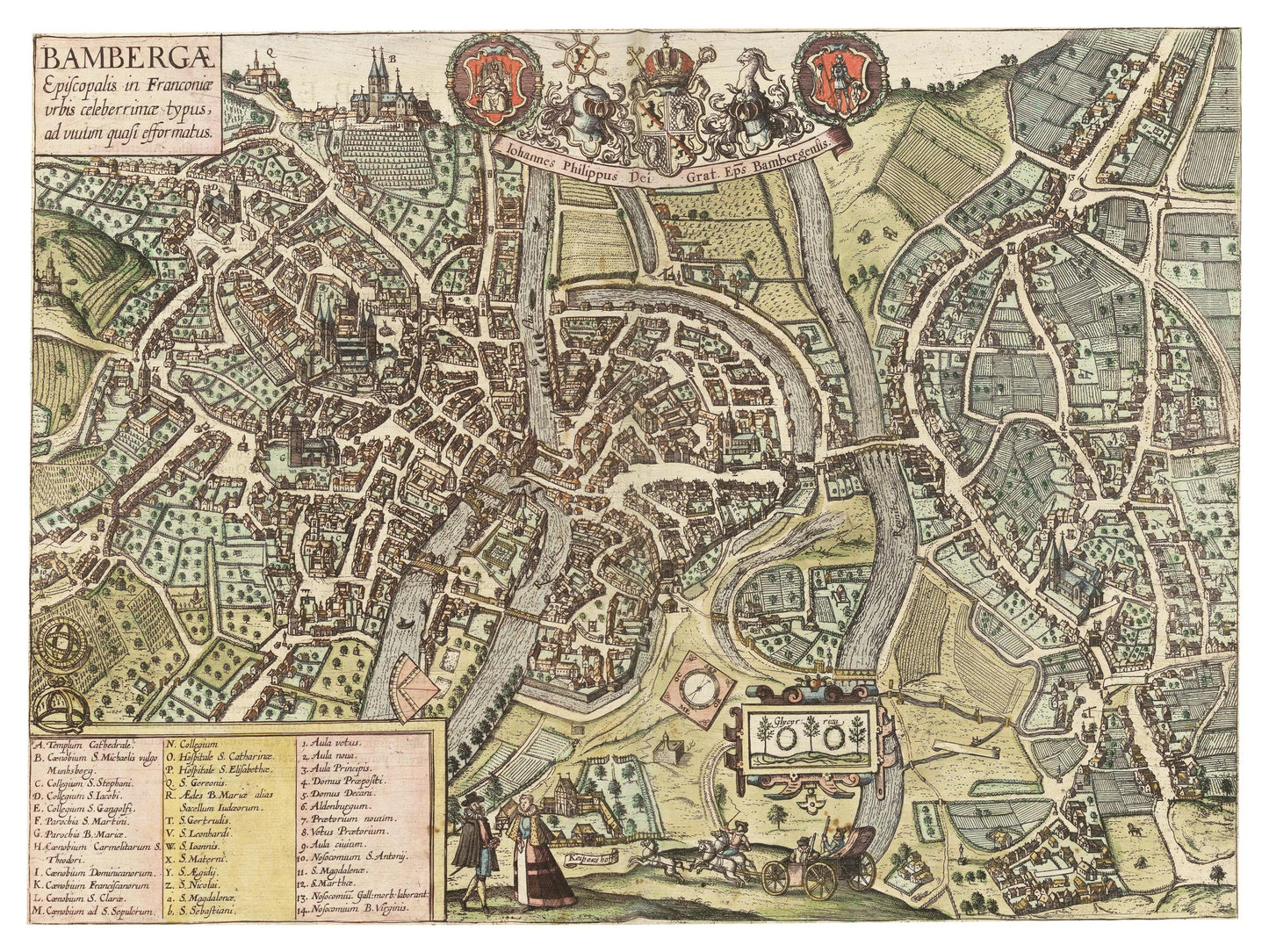 Historische Stadtansicht Bamberg um 1609