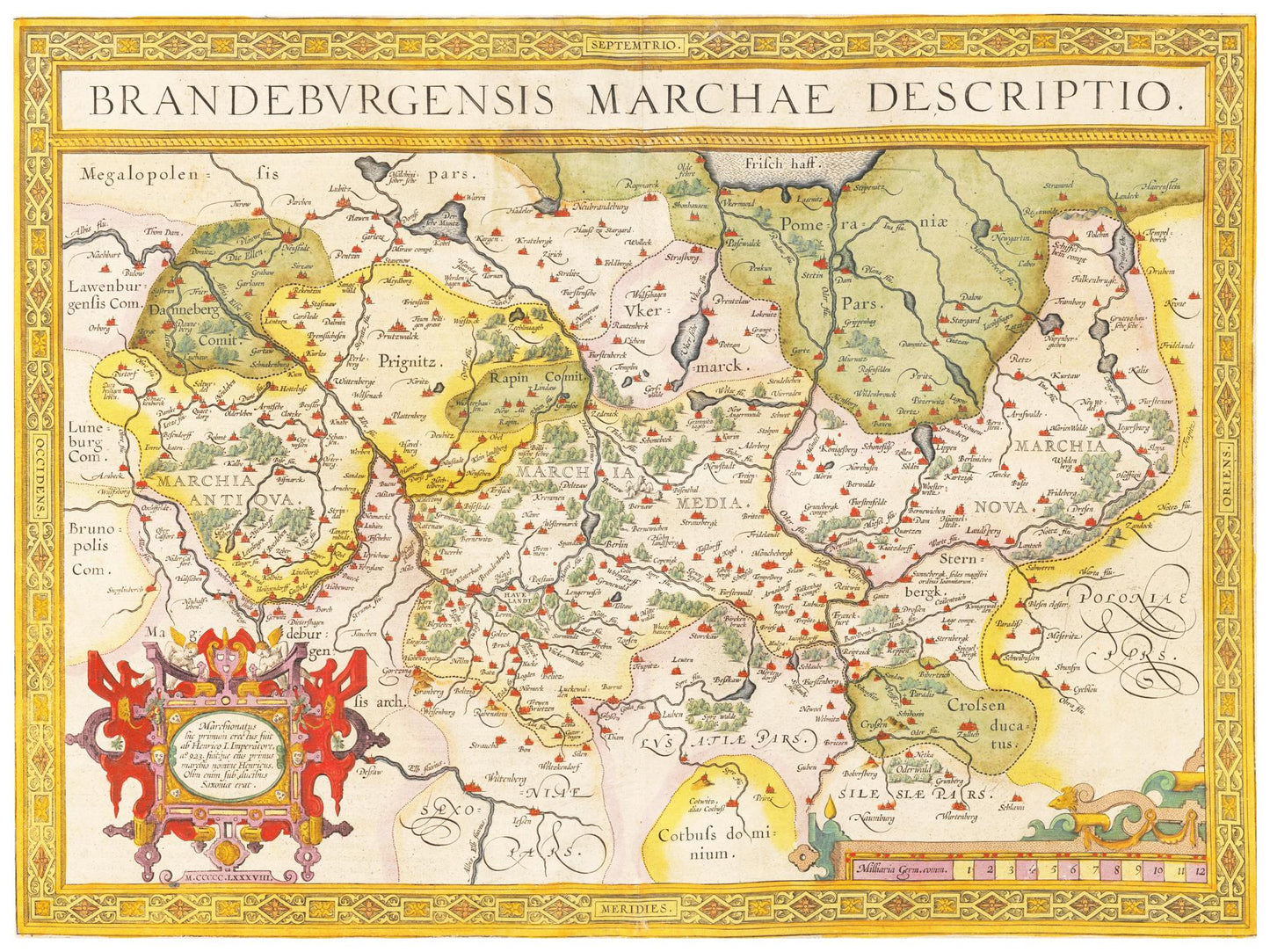 Historische Landkarte Brandenburg um 1609