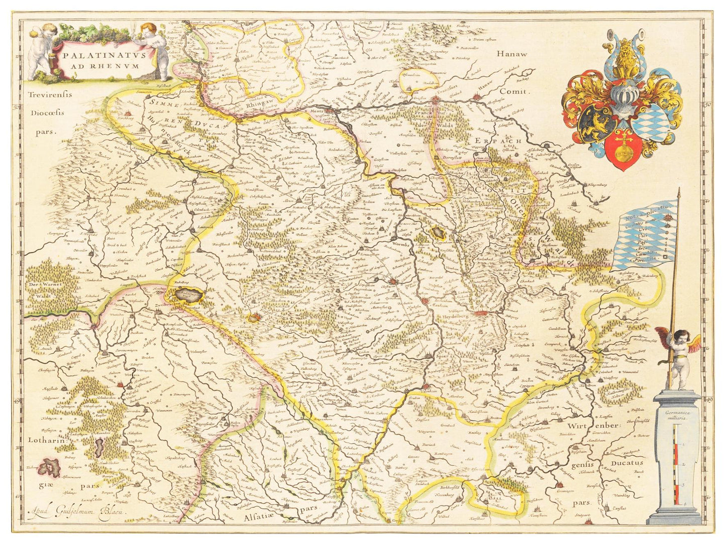 Historische Landkarte Pfalz um 1635