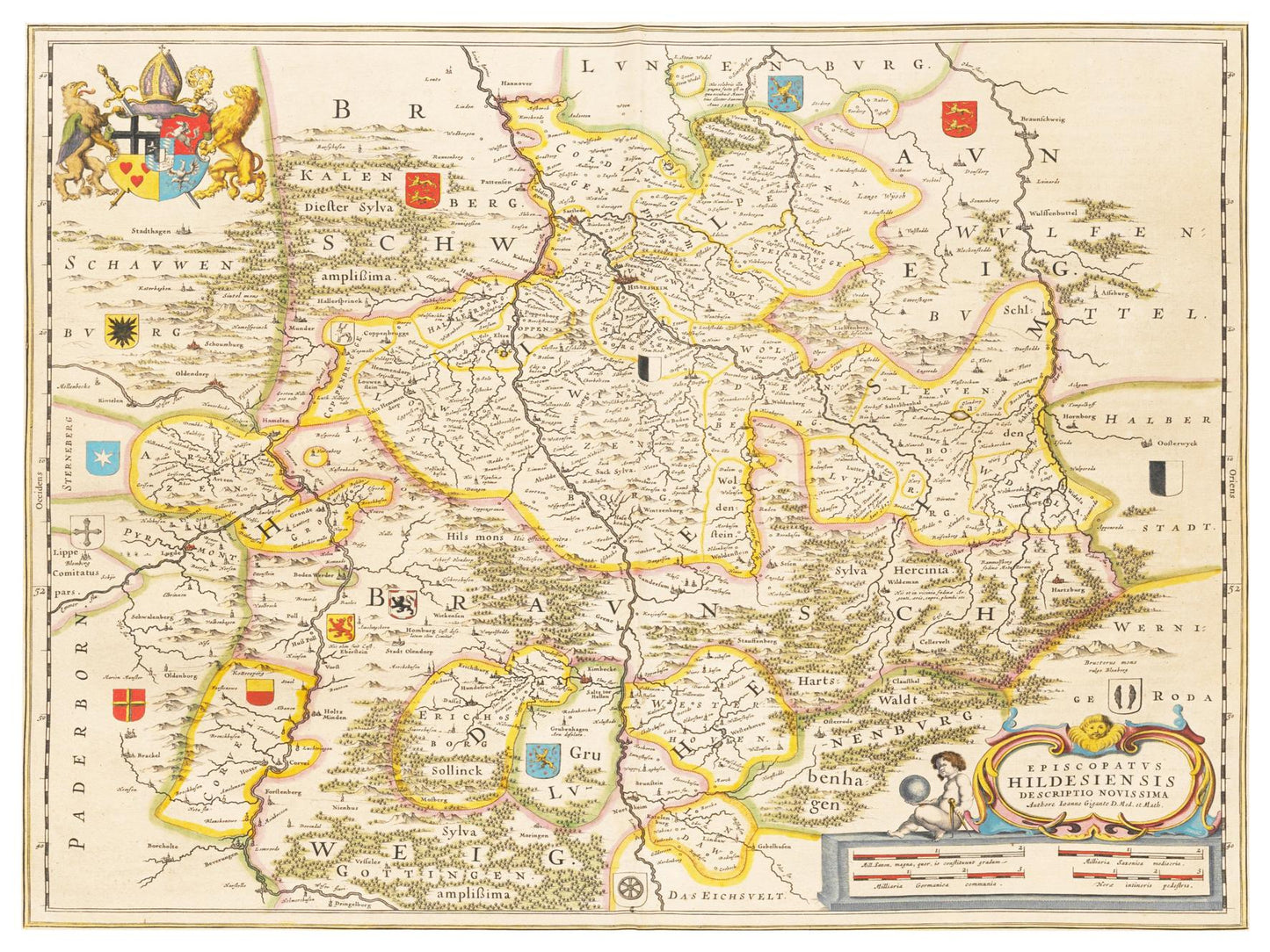 Historische Landkarte Hildesheim um 1635