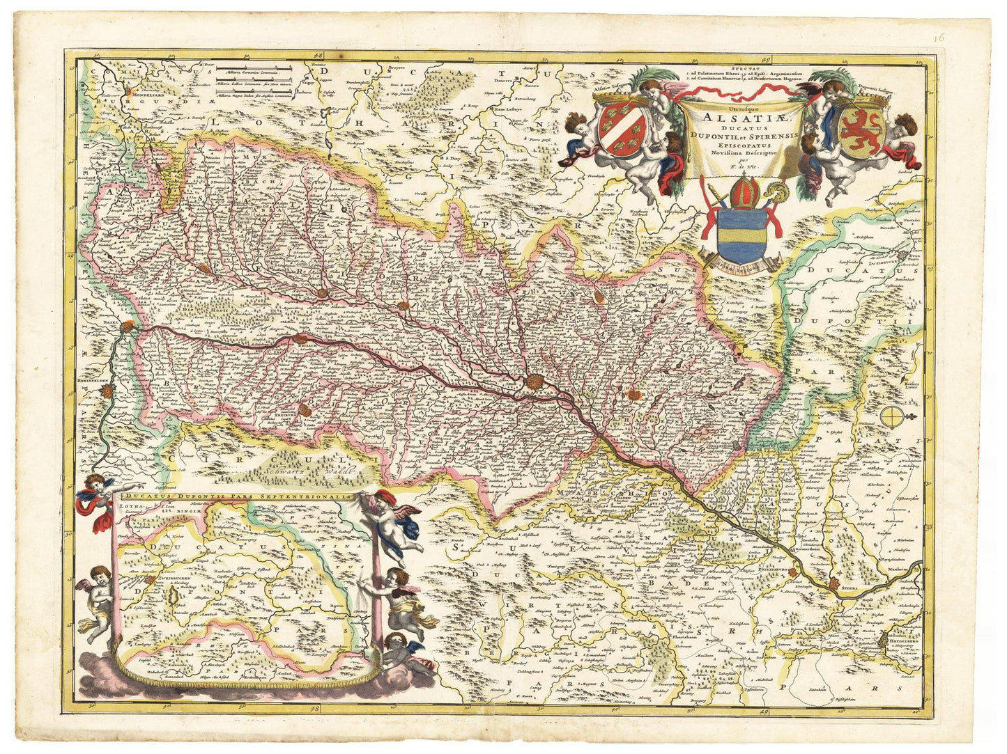 Historische Landkarte Baden um 1680