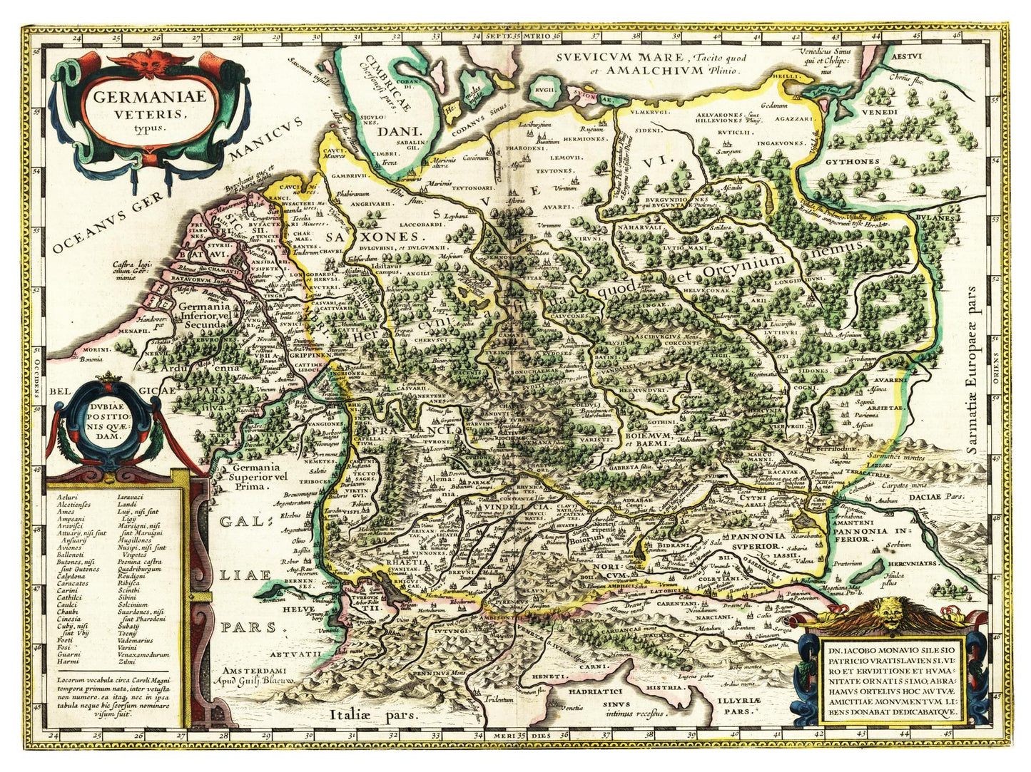 Historische Landkarte Historisches Germanien um 1647