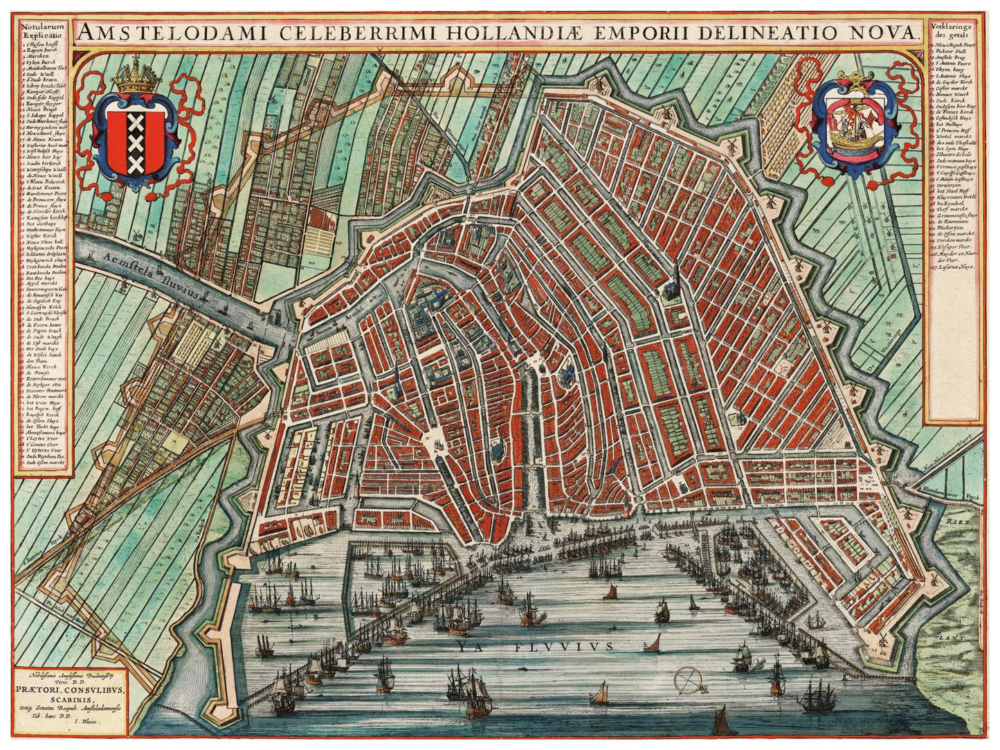 Historischer Stadtplan Amsterdam um 1649