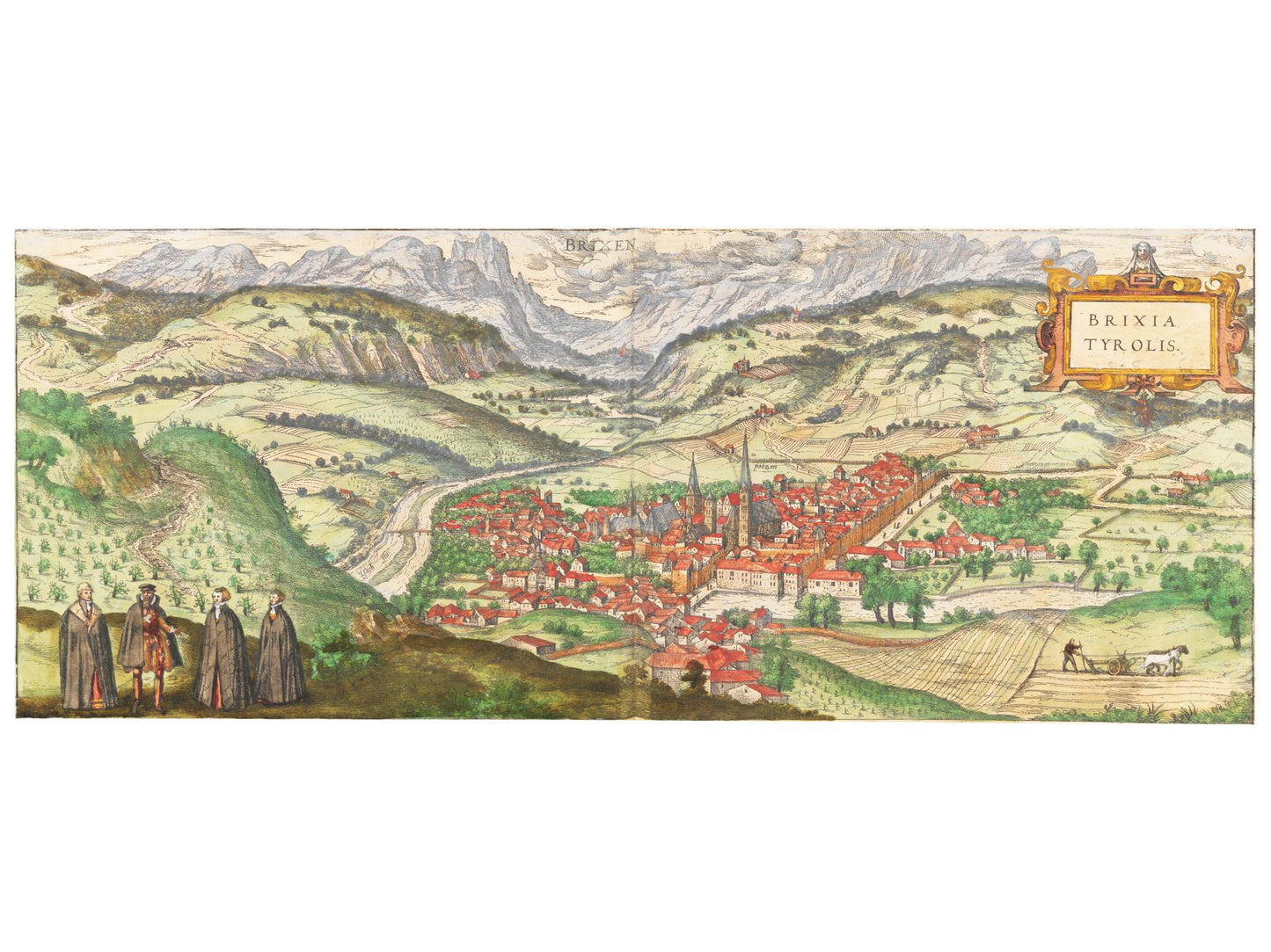 Historische Stadtansicht Brixen um 1592