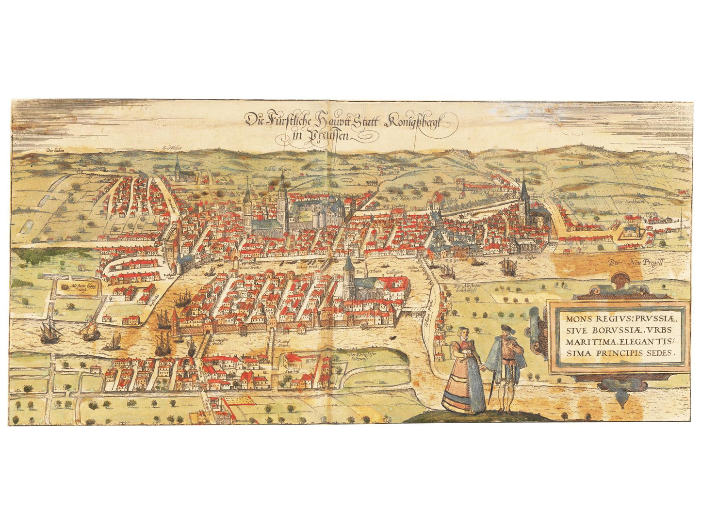 Historische Stadtansicht Königsberg um 1582