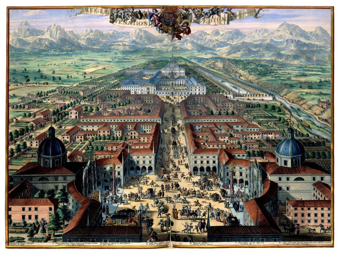 Historische Stadtansicht Turin um 1682